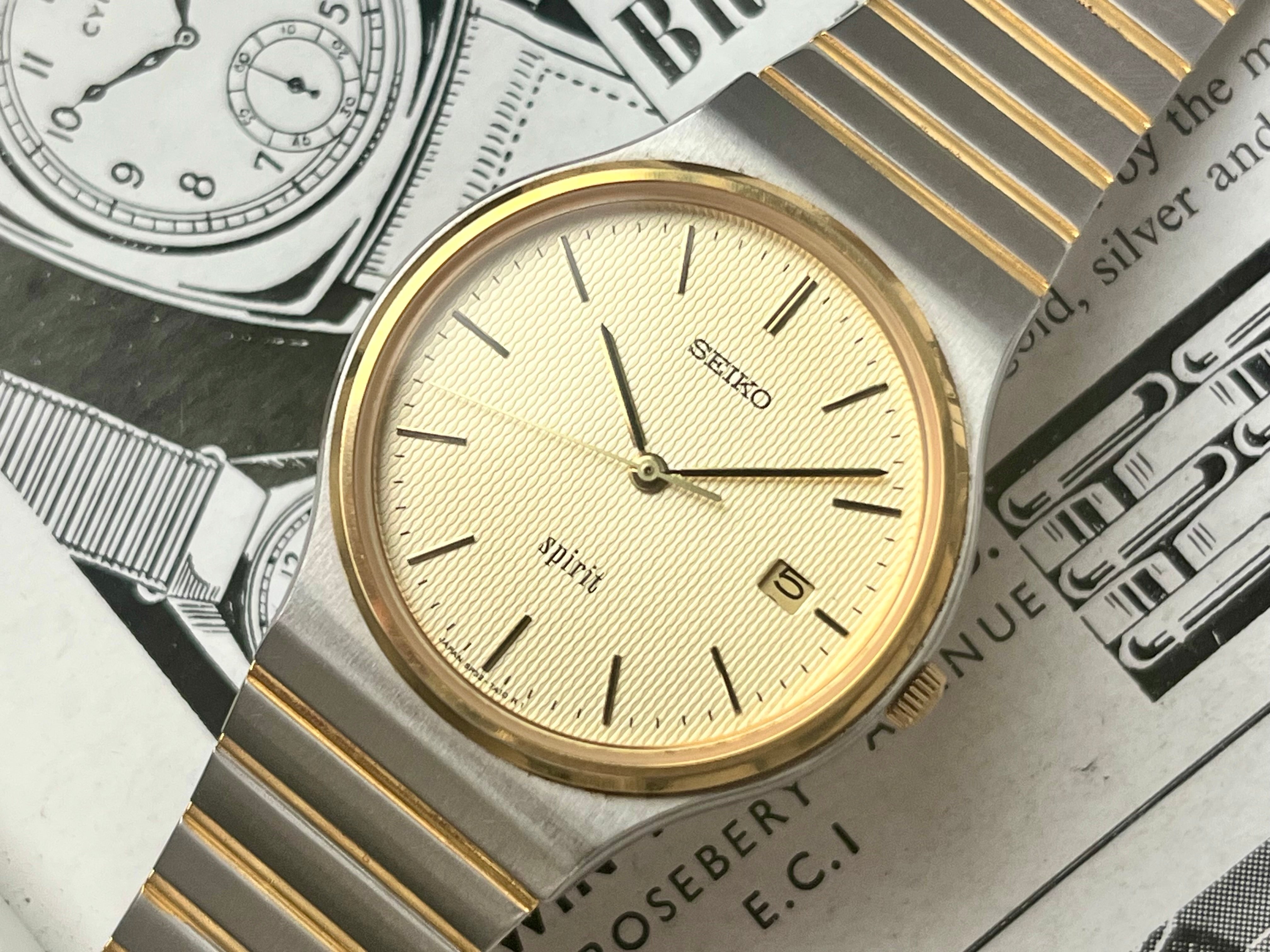 美品 セイコー スピリット デイデイト メンズ腕時計 5P32-7A00 美品 セイコー スピリット デイデイト メンズ腕時計 5P32-7A00