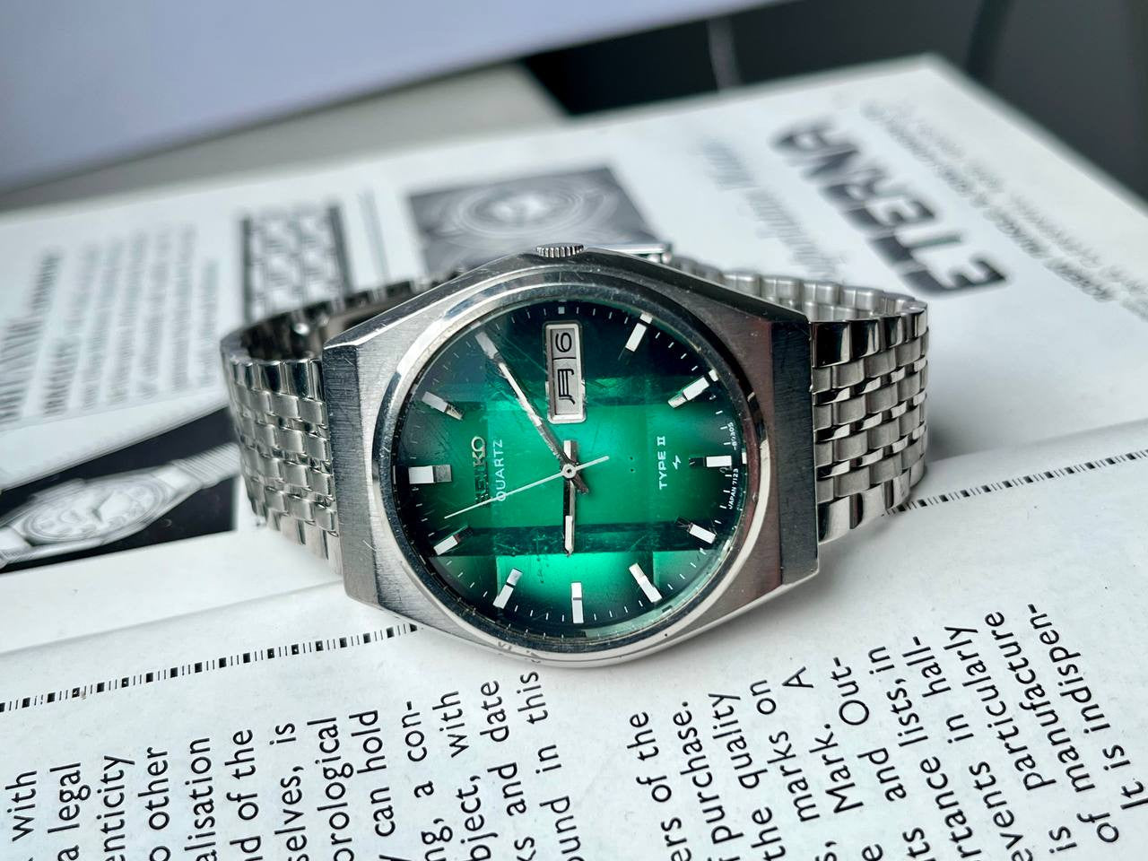 SEIKO 7123-8020 Type II クォーツ Vintage Seiko Horloge Type II 7123-8020 Quartz 1978 JDM