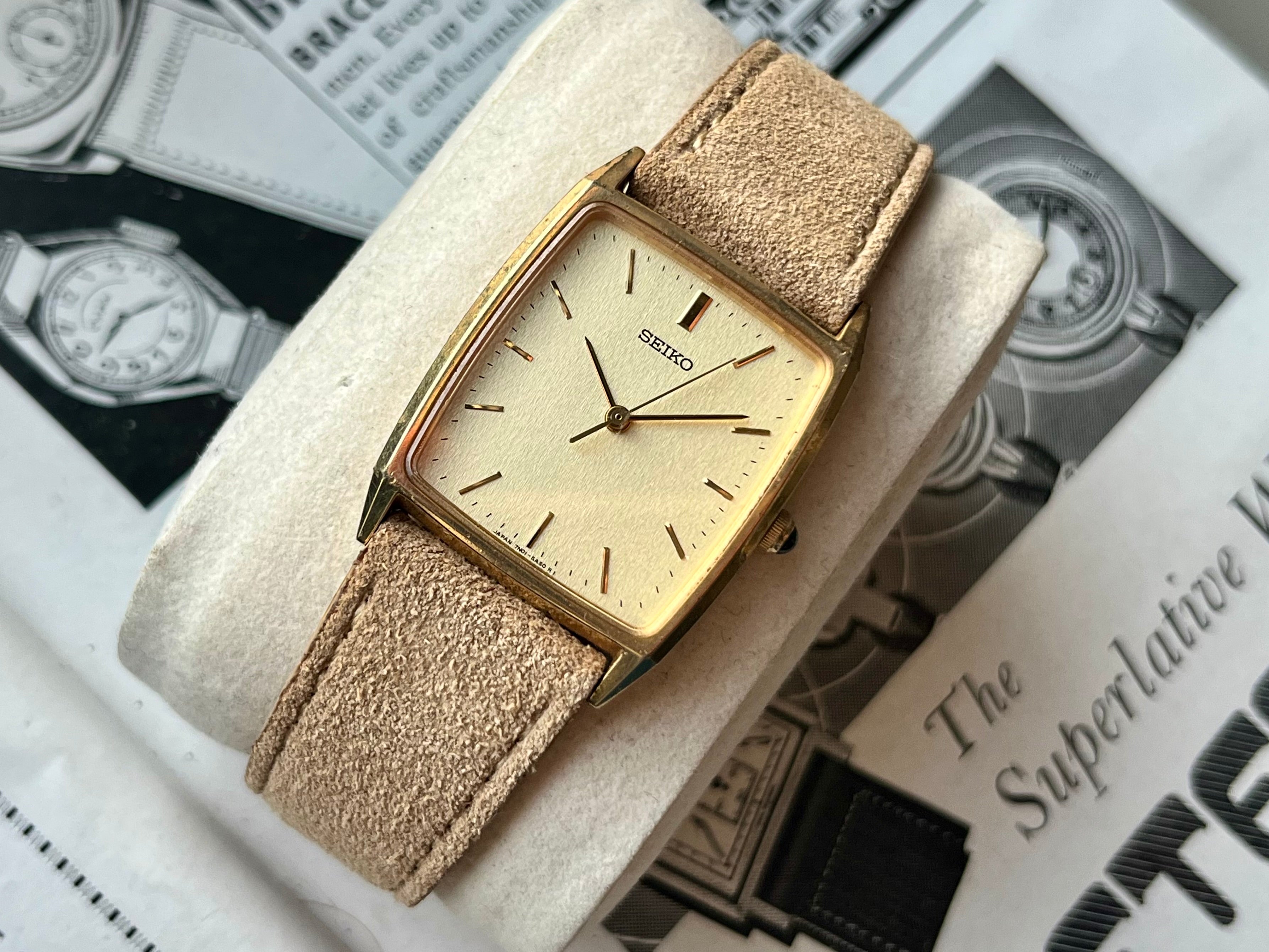 Vintage Seiko Tank 7N01-5A40 SGP 1990 Watch – WatchEra