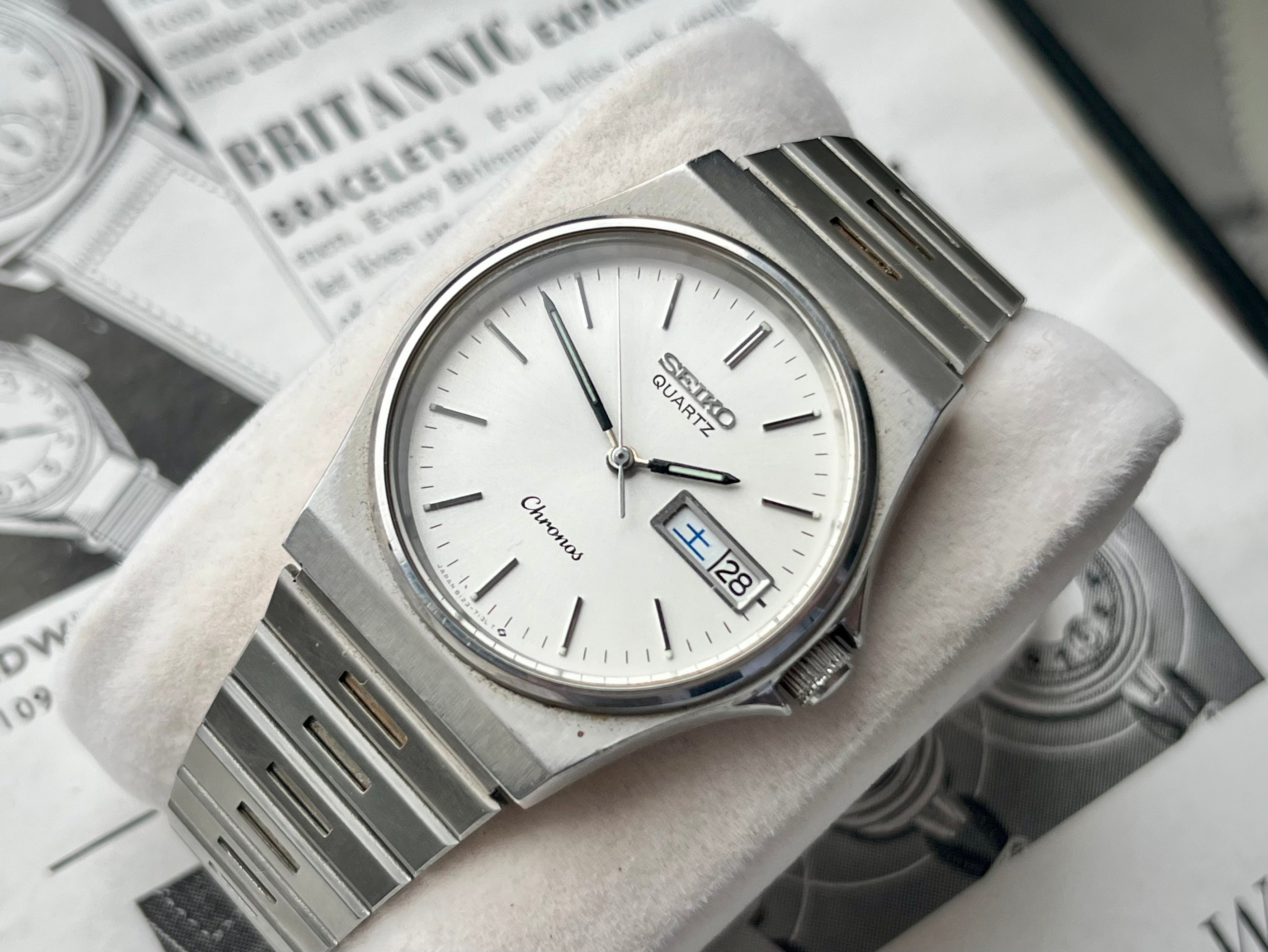 時計 SEIKO CHRONOS 8123-7130 SUWA QUARTZ SEIKO WATCH CHRONOS 8123-7130 QUARTZ DAY DATE KANJI | eBay