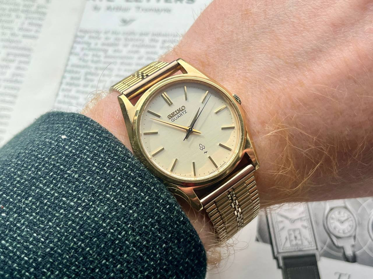 Vintage Automatic 1979 Seiko Mens Watch cheapest with Gold Strap/Case