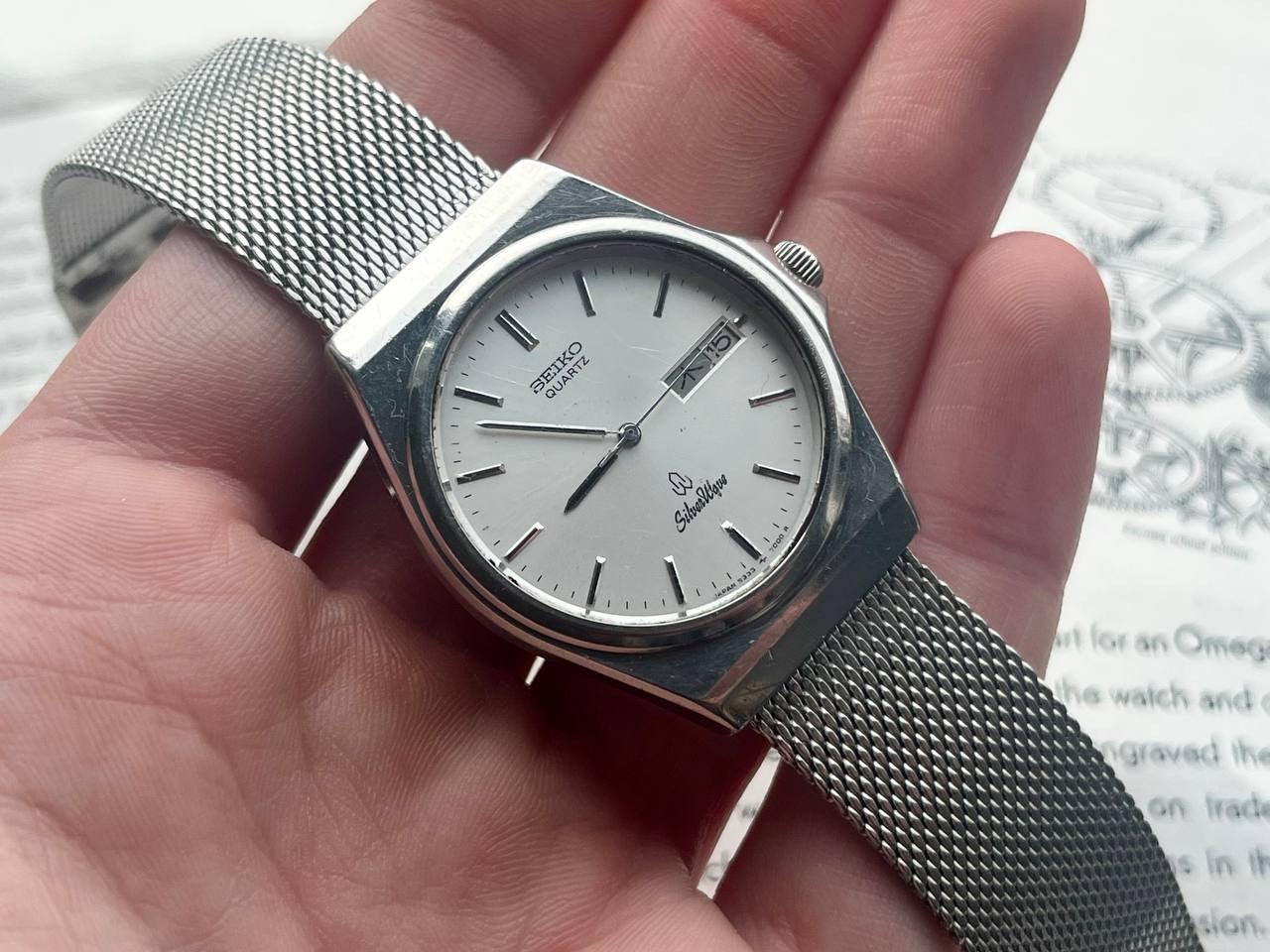 Vintage Seiko Silver Wave Men's quartz watch. 5933-7000. | eBay
