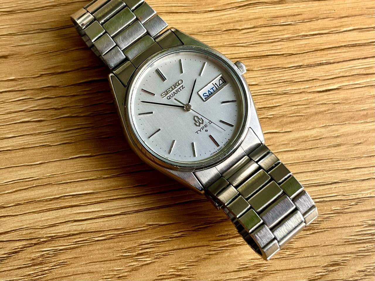 セイコータイプ2 seiko type2 8223シルバー Vintage SEIKO QUARTZ TYPE II 8223–6030 FOR PARTS OR REPAIR