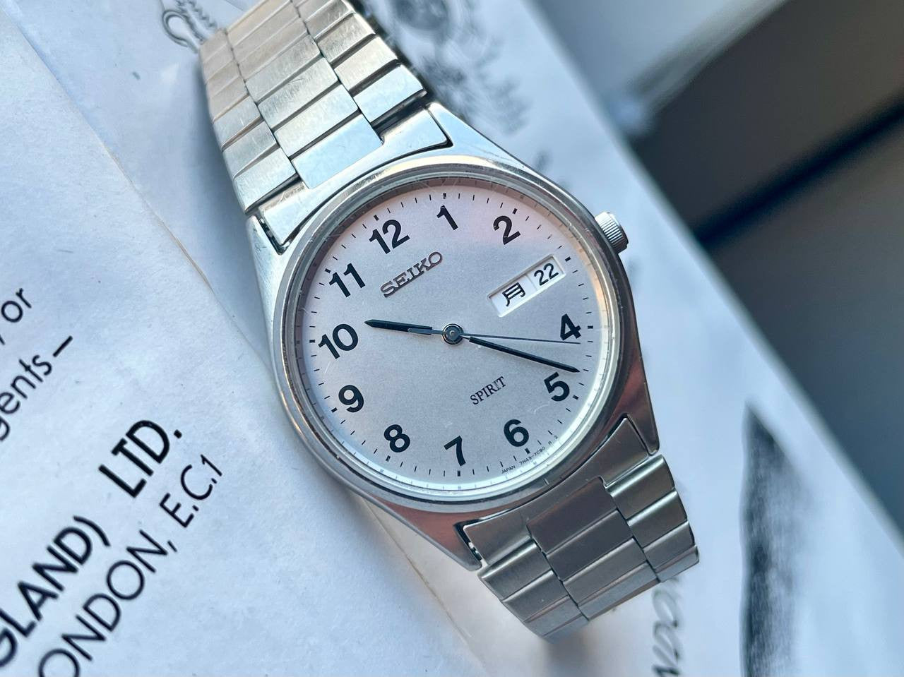 Vintage Seiko Watch Spirit Ref. 7N43-7B60 1992 Quartz JDM