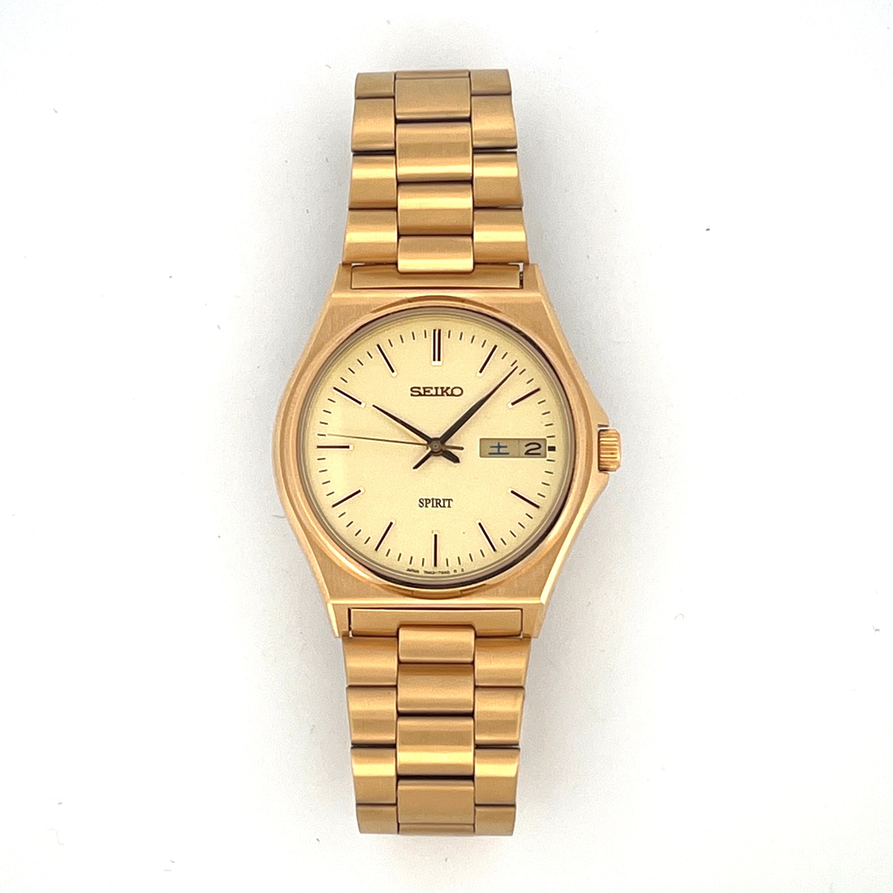 Mint Vintage Seiko Spirit Watch 7N43-7180 SGP Snowflake Quartz