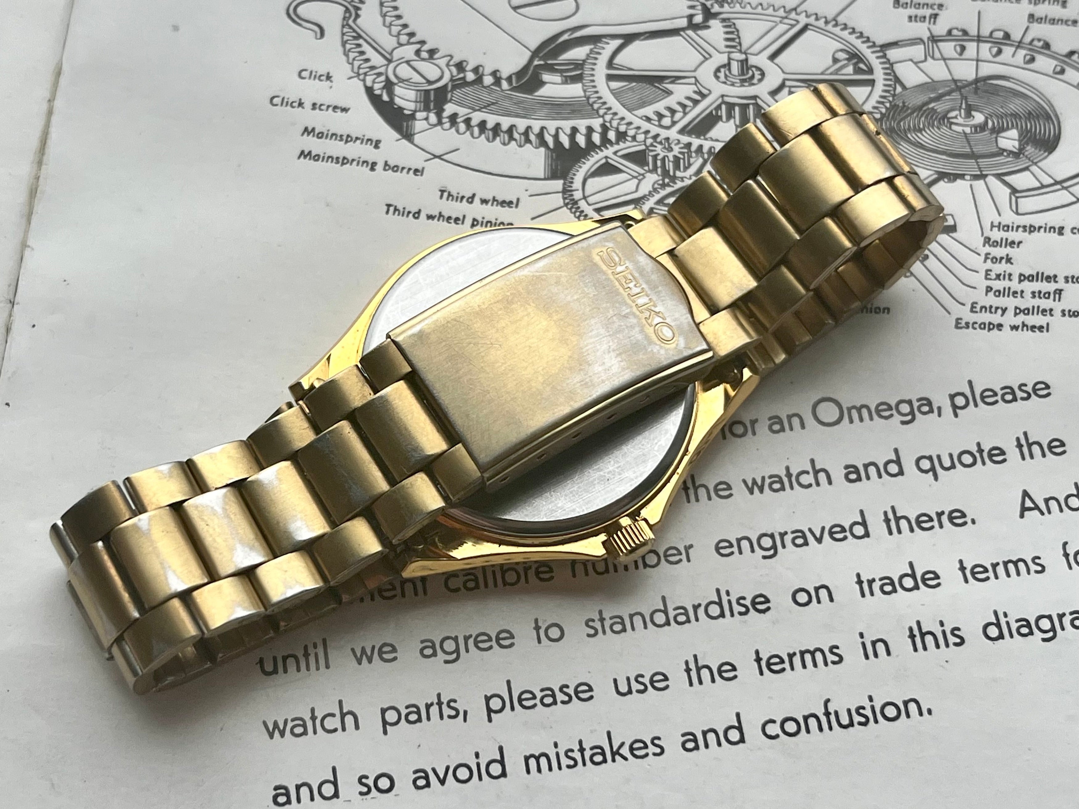 Vintage Seiko Spirit Watch 7N43-7180 SGP Snowflake Quartz