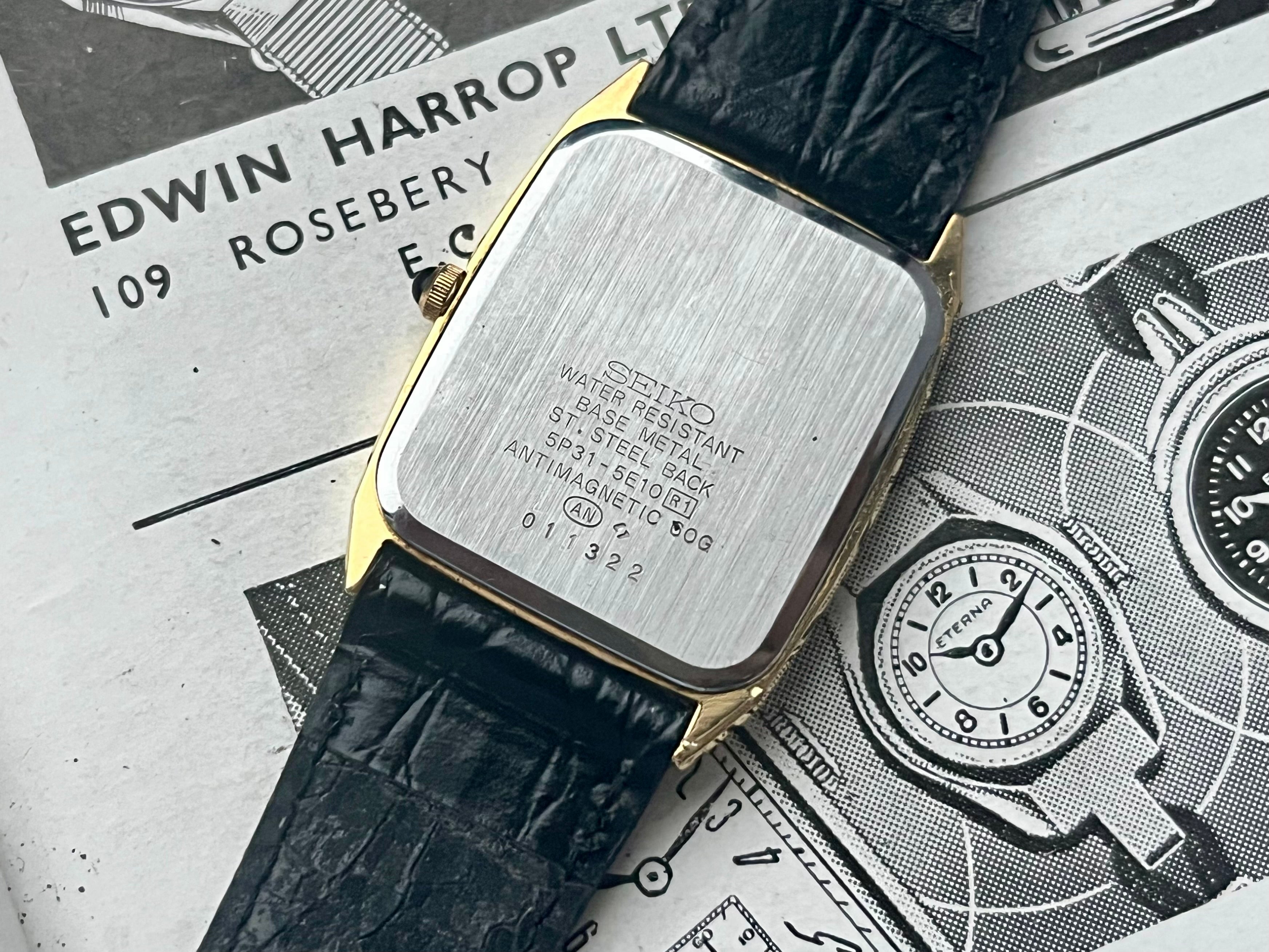 Seiko Chariot Tank 5P32-5E10 Box/Papers 1990 – WatchEra