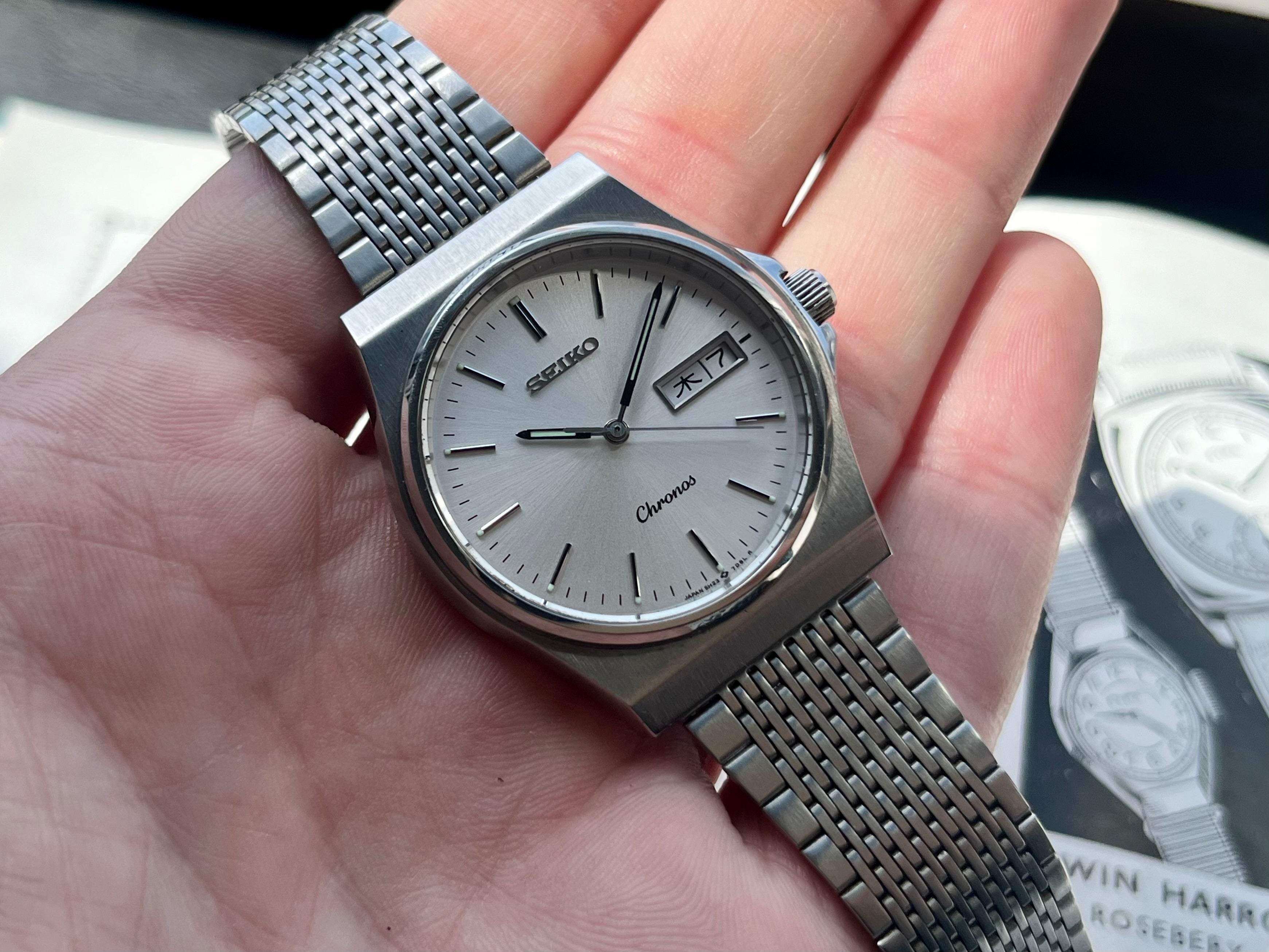 Seiko Chronos 5H23‑7D20 ブラック シルバー Seiko Chronos 5H23-7D20 – Studio Tokei