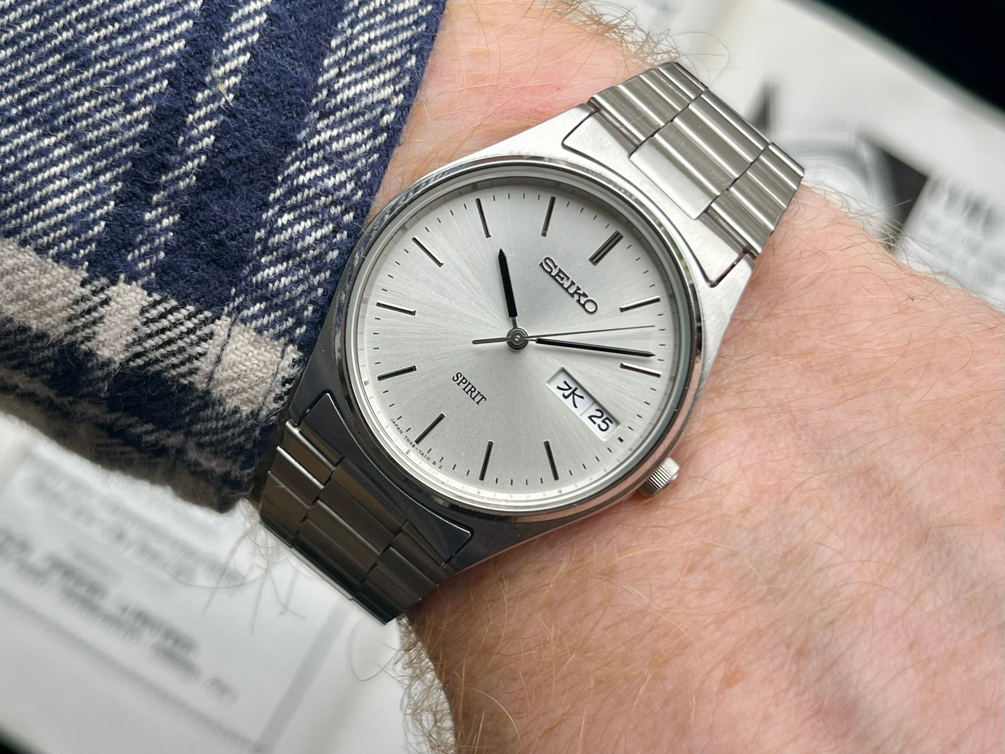 SEIKO SPIRIT 7N48-7A00 MEN'S QUARTZ Vintage Seiko Spirit 7N48-7A00