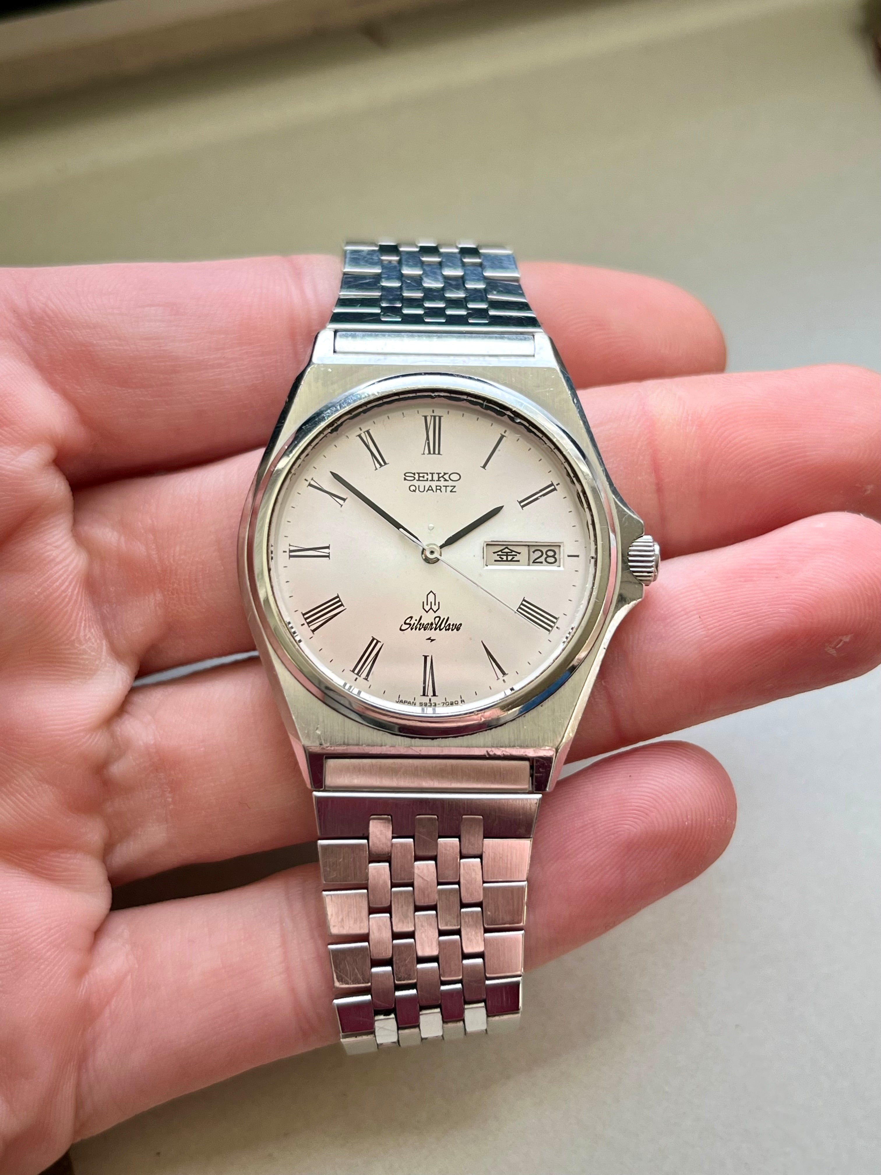 【電池交換済】稼働品 SEIKO Silver Wave 5933-7020 WTS] A beautiful pair of Seiko SilverWave 5933-7020 and