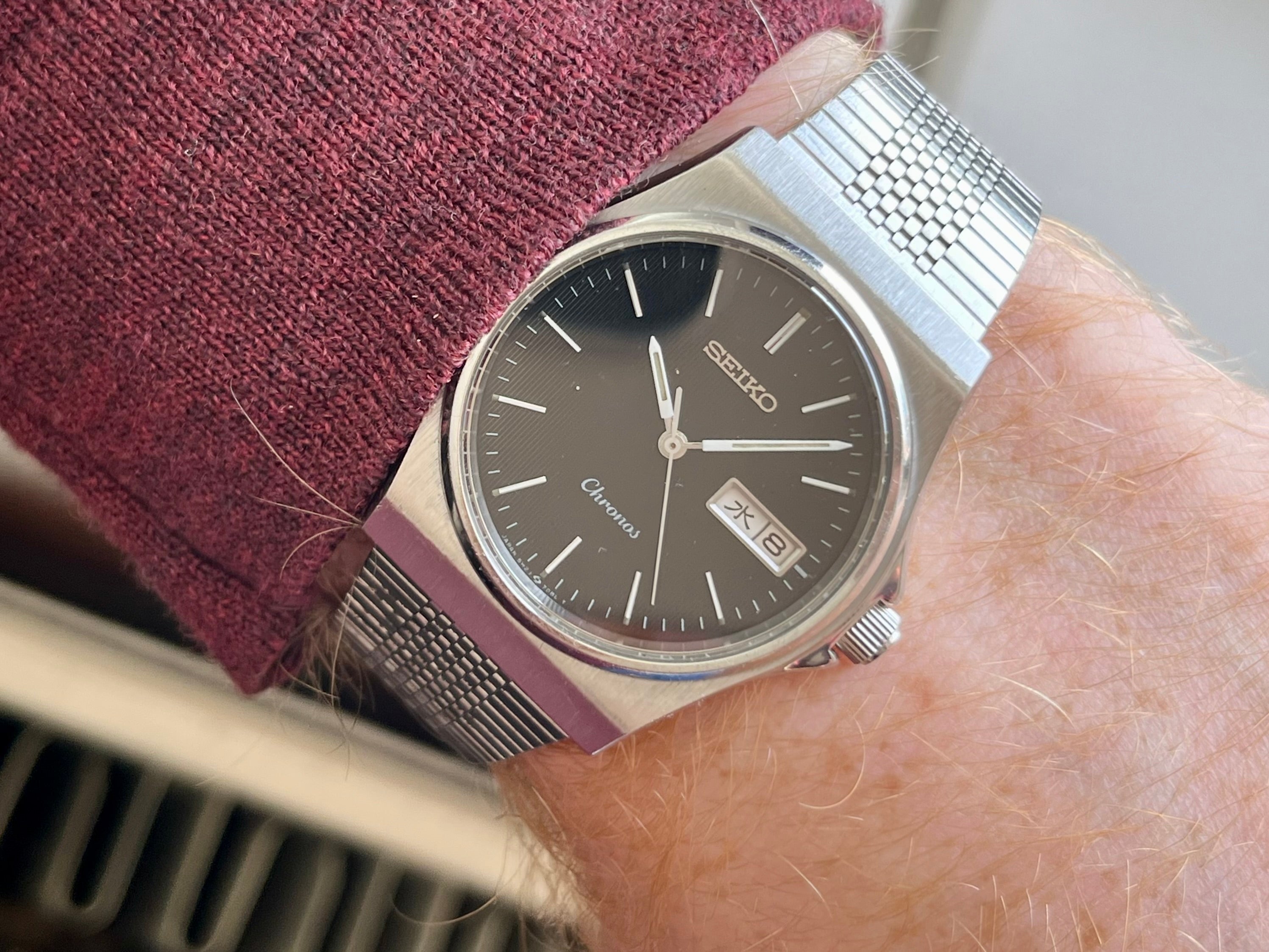 Seiko Chronos 5H23‑7D20 ブラック シルバー Seiko Chronos 5H23-7D20 – Studio Tokei
