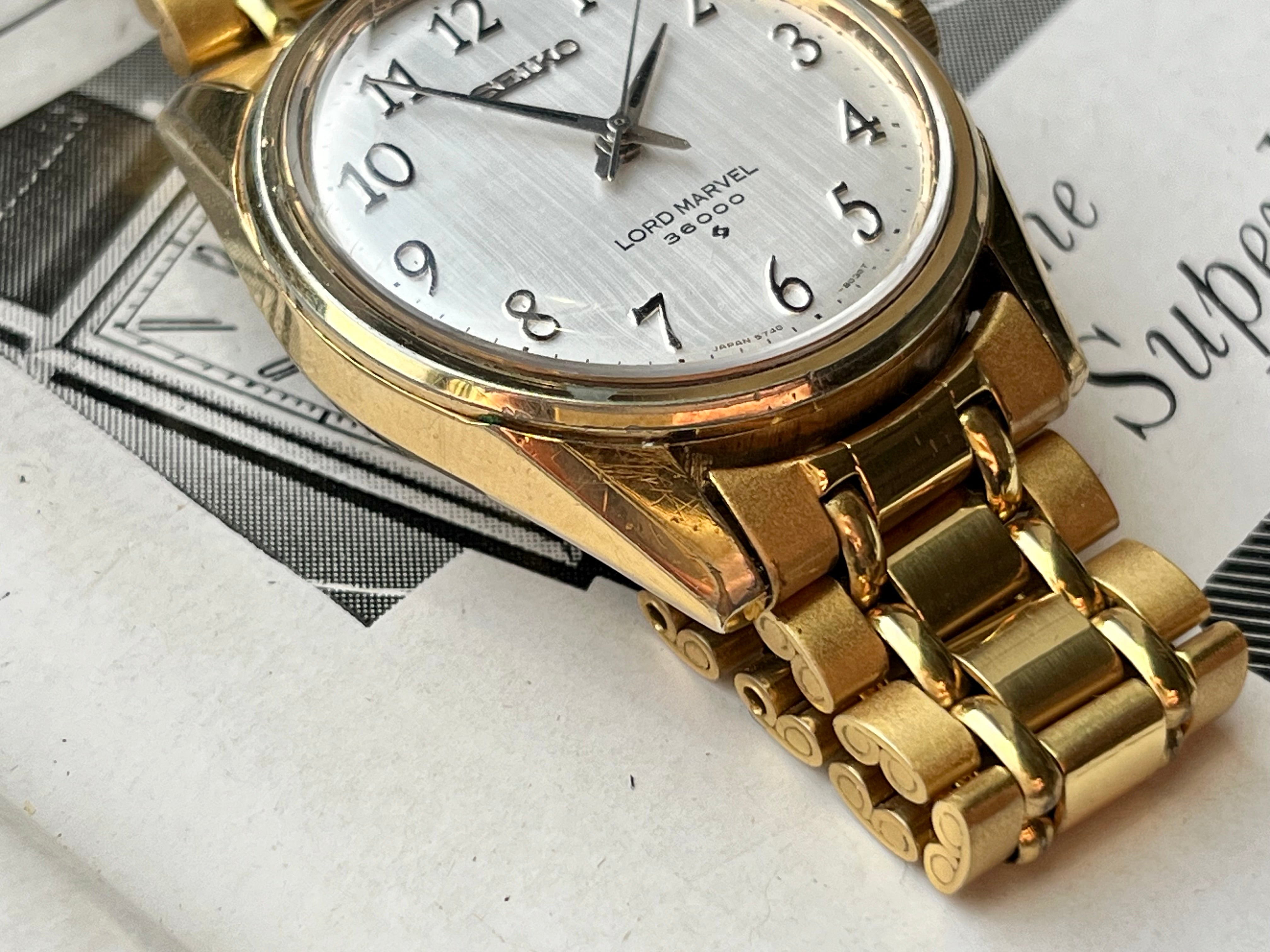 Vintage Seiko Lord Marvel Hi-Beat 'Arabic' 5740-8000 1973