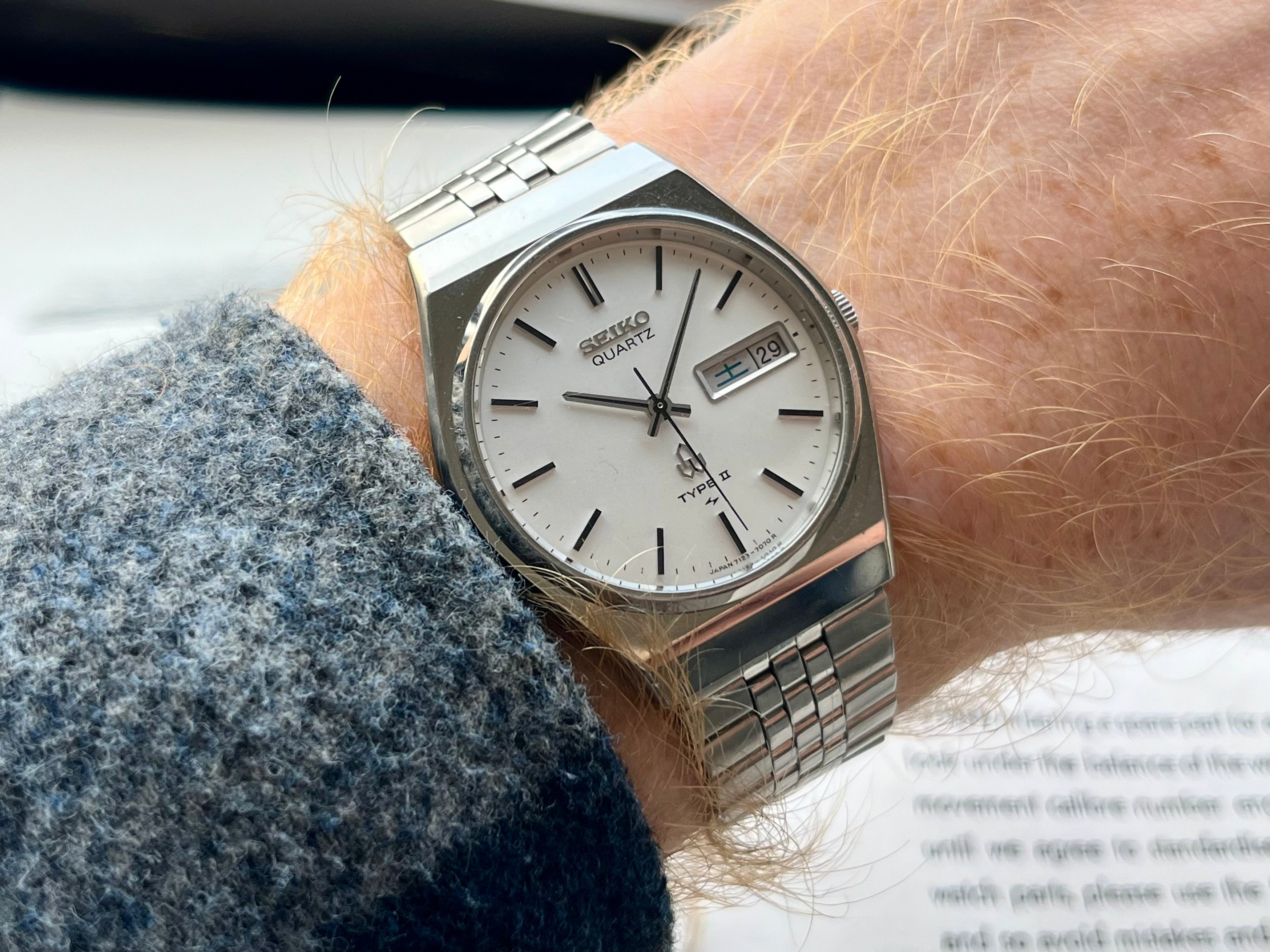 稼働 SEIKO TYPE2 腕時計 デイデイト 7123 メンズ ヴィンテージ SEIKO セイコー TYPEⅡ タイプツー 7123-7070 デイデイト