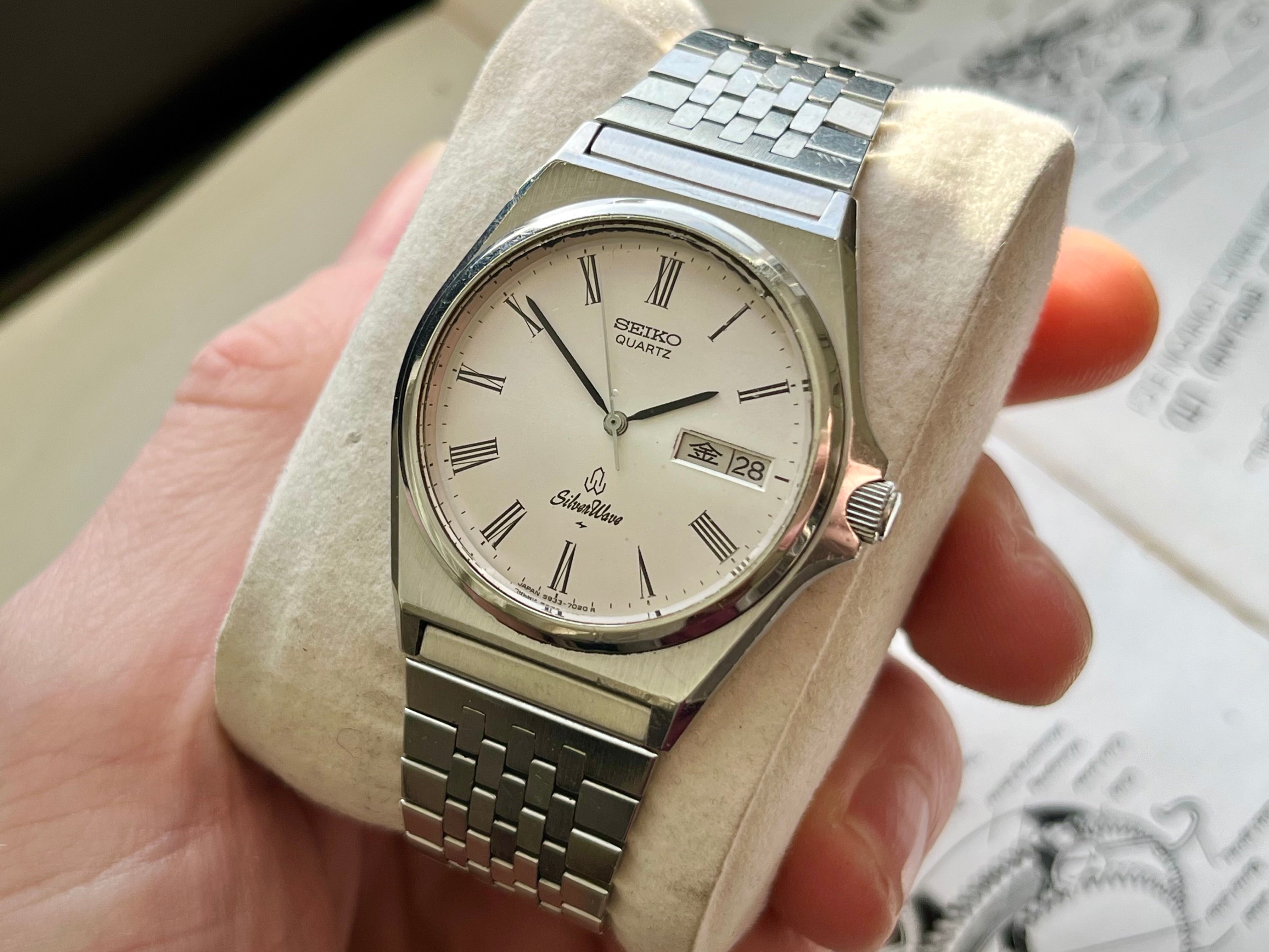 Vintage Seiko Silverwave 5933-7020 Roman Dial 1980 JDM Watch