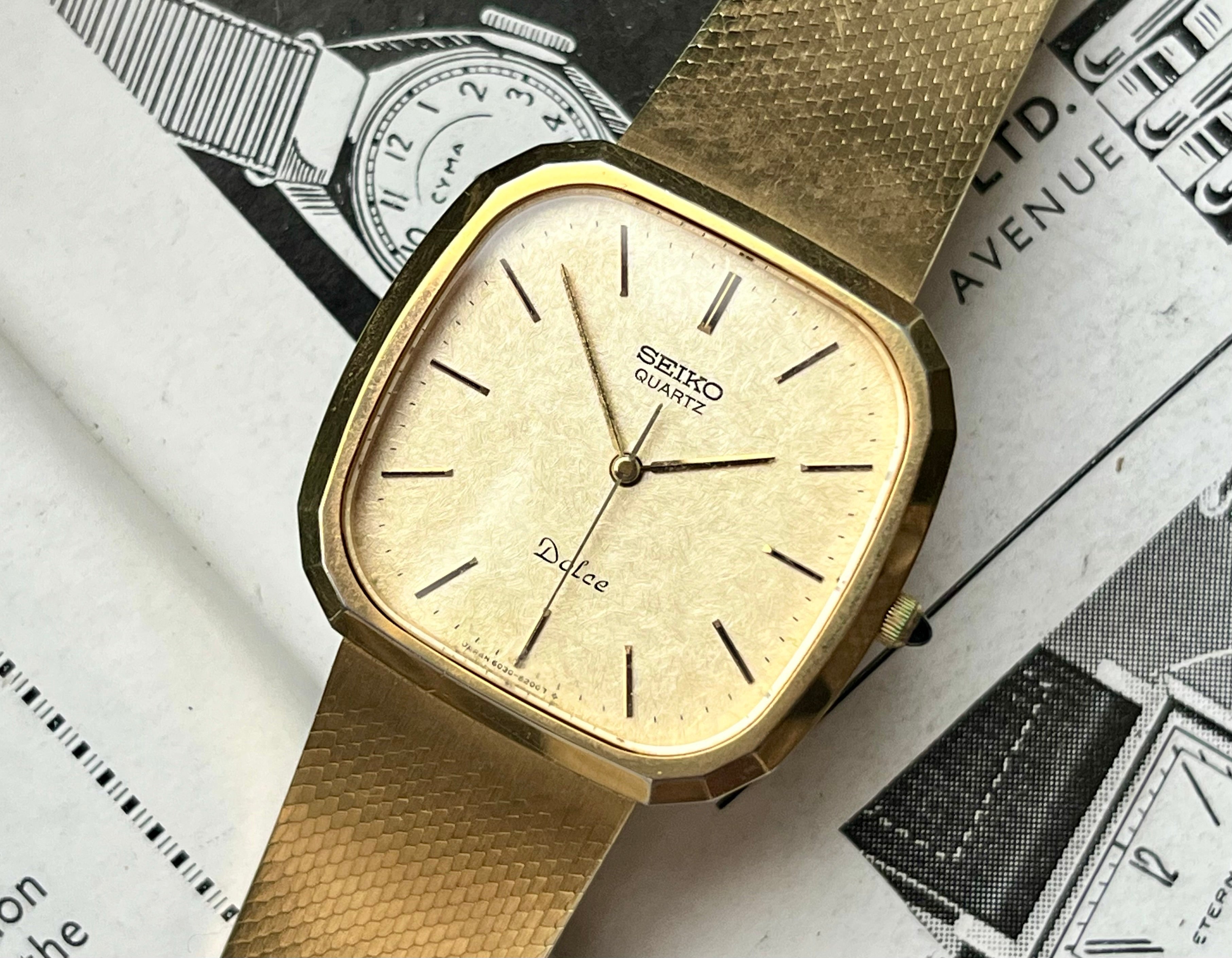 Vintage Seiko Dolce 6030-5200 Gold Flake 1981 – WatchEra