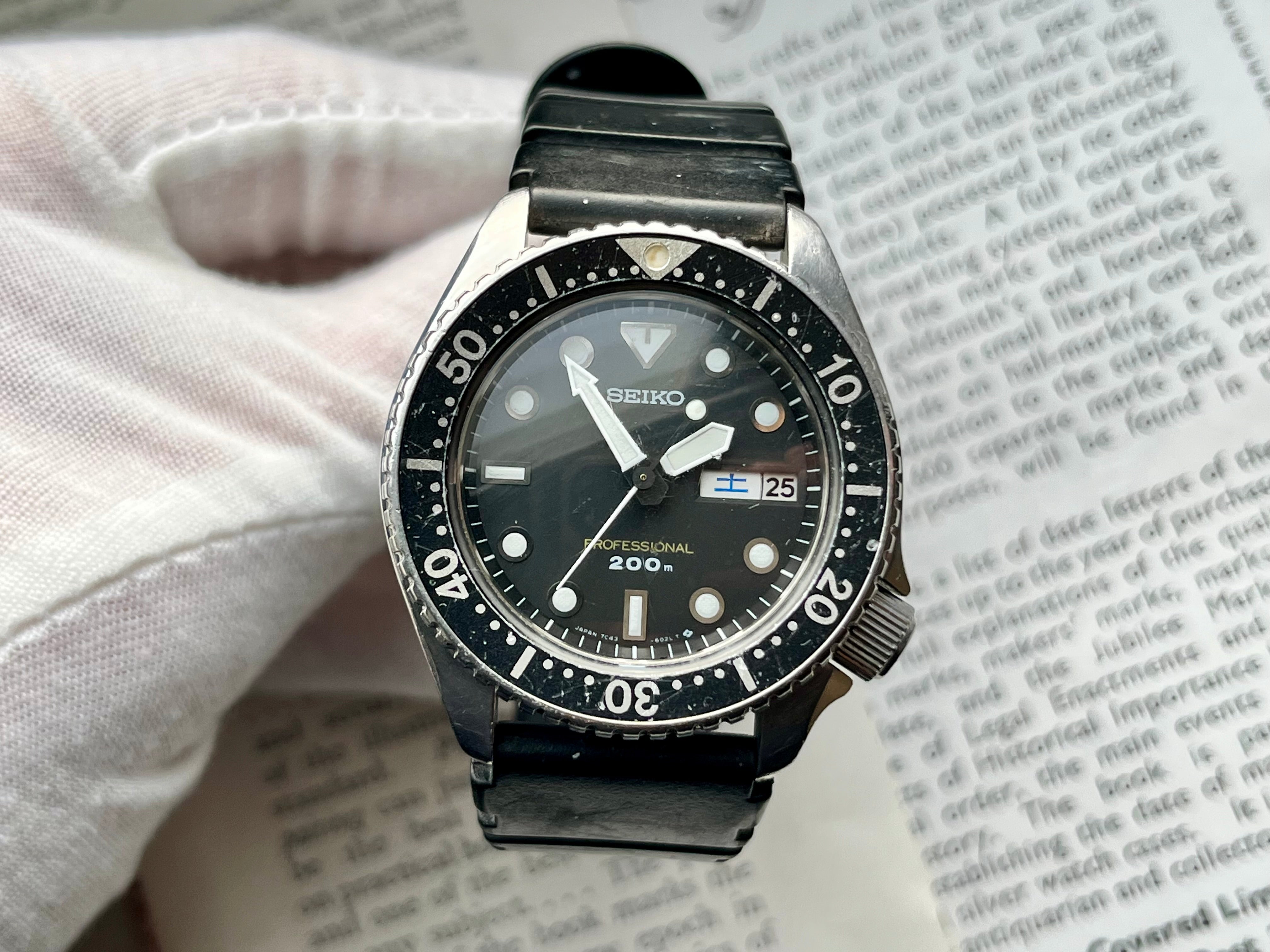 Vintage Seiko Midsize Professional Diver 7C43-6010 1990