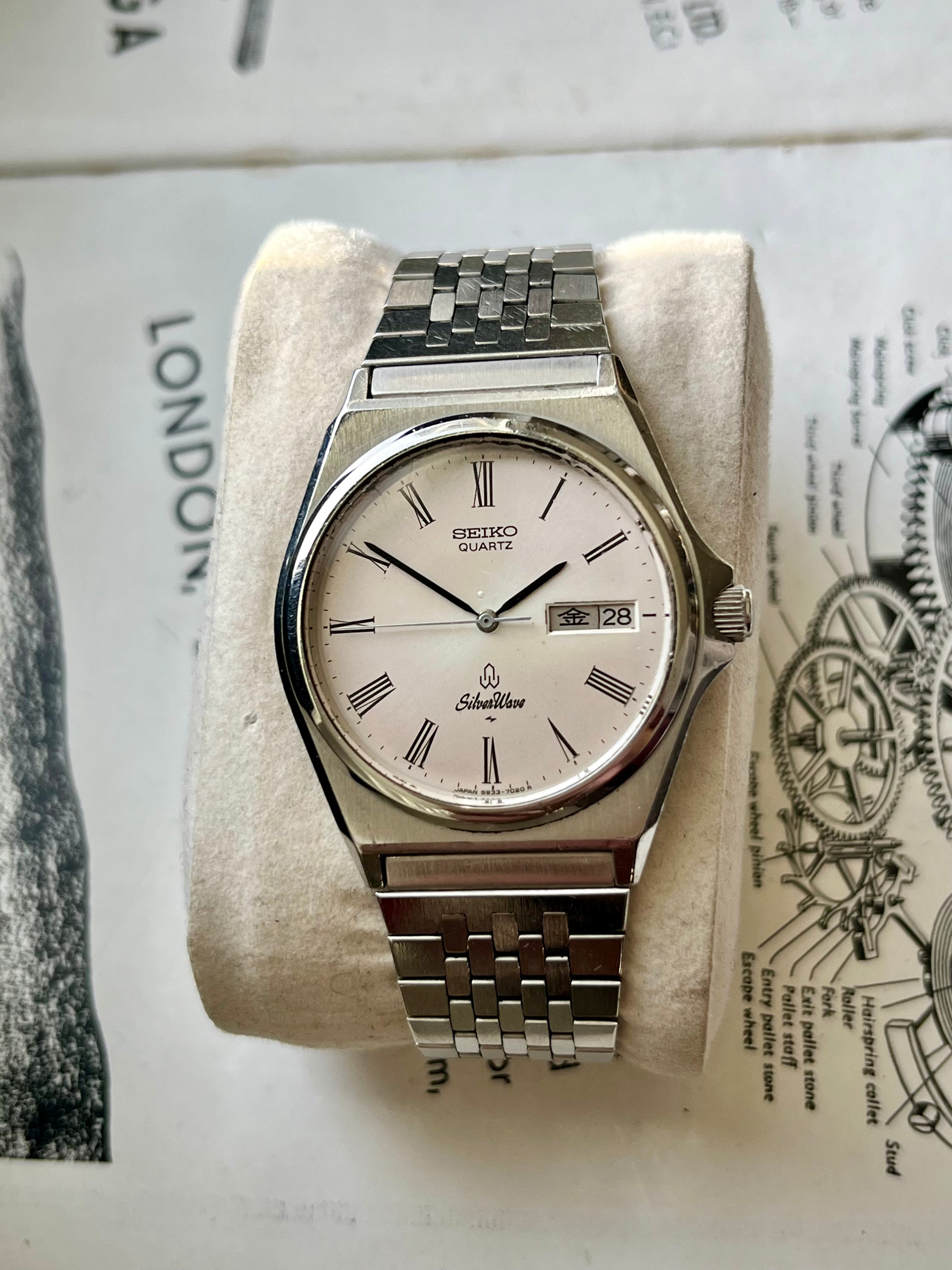 【電池交換済】稼働品 SEIKO Silver Wave 5933-7020 WTS] A beautiful pair of Seiko SilverWave 5933-7020 and