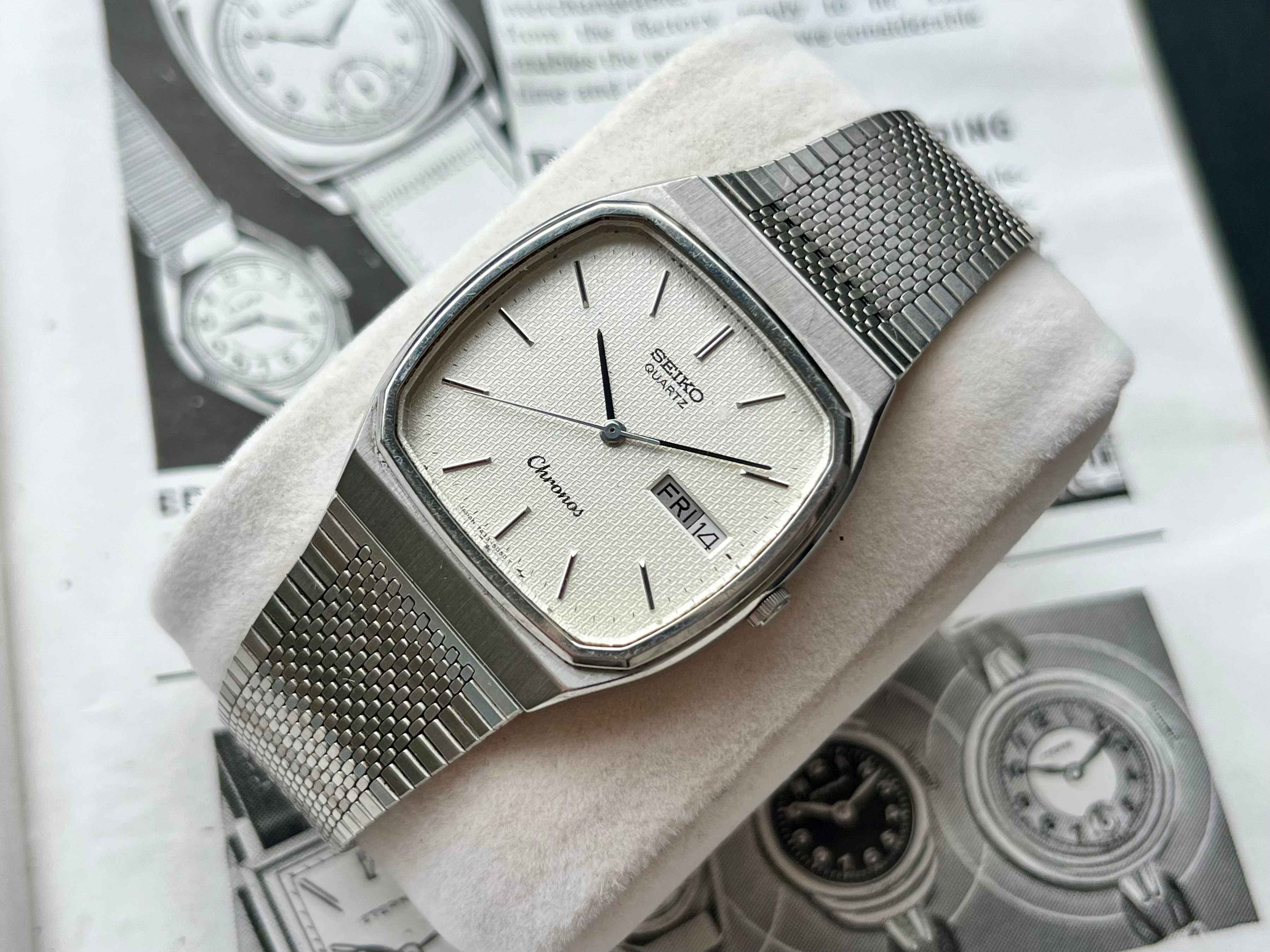 Vintage Seiko Chronos 7433-5040 Square 1984 Quartz JDM