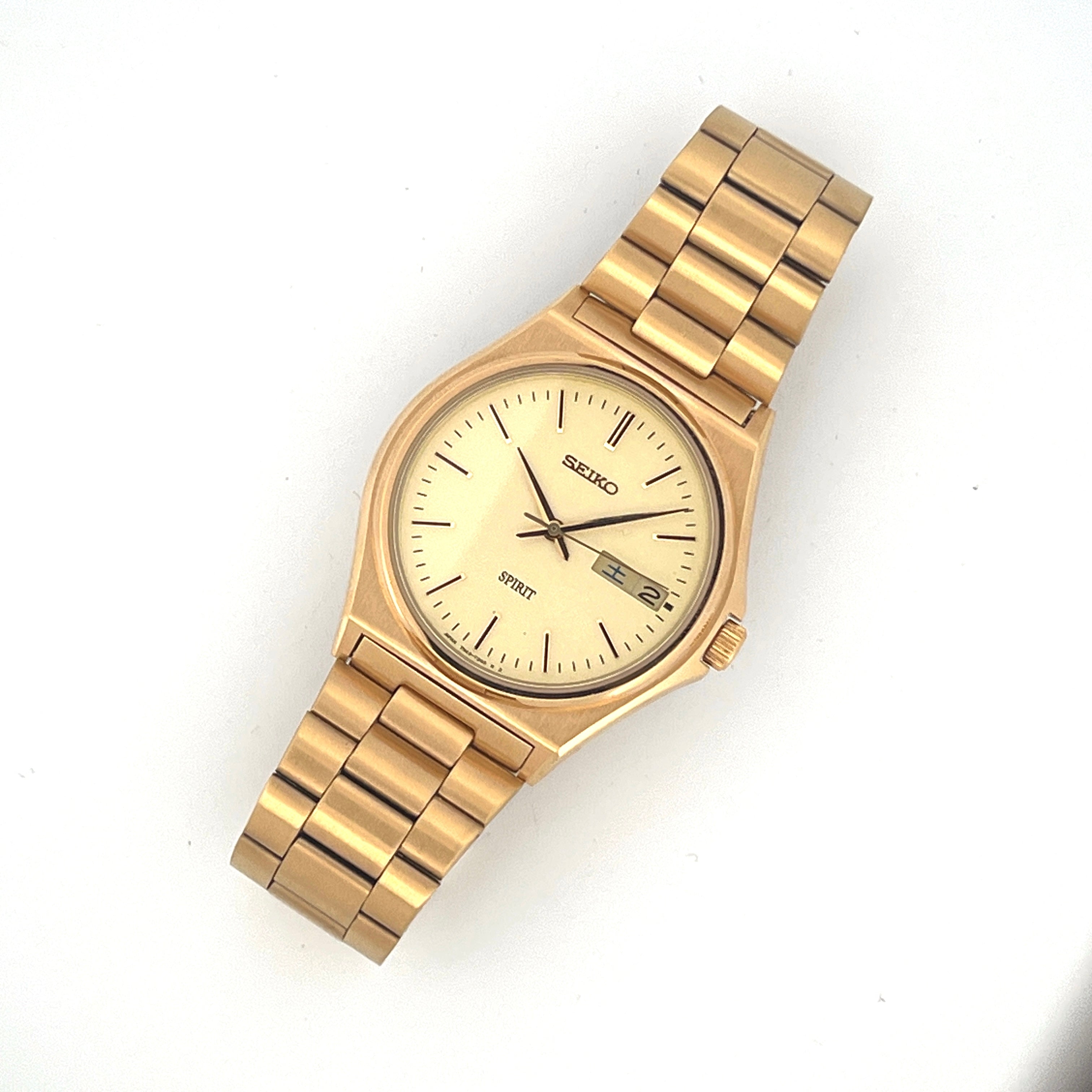 Mint Vintage Seiko Spirit Watch 7N43-7180 SGP Snowflake Quartz