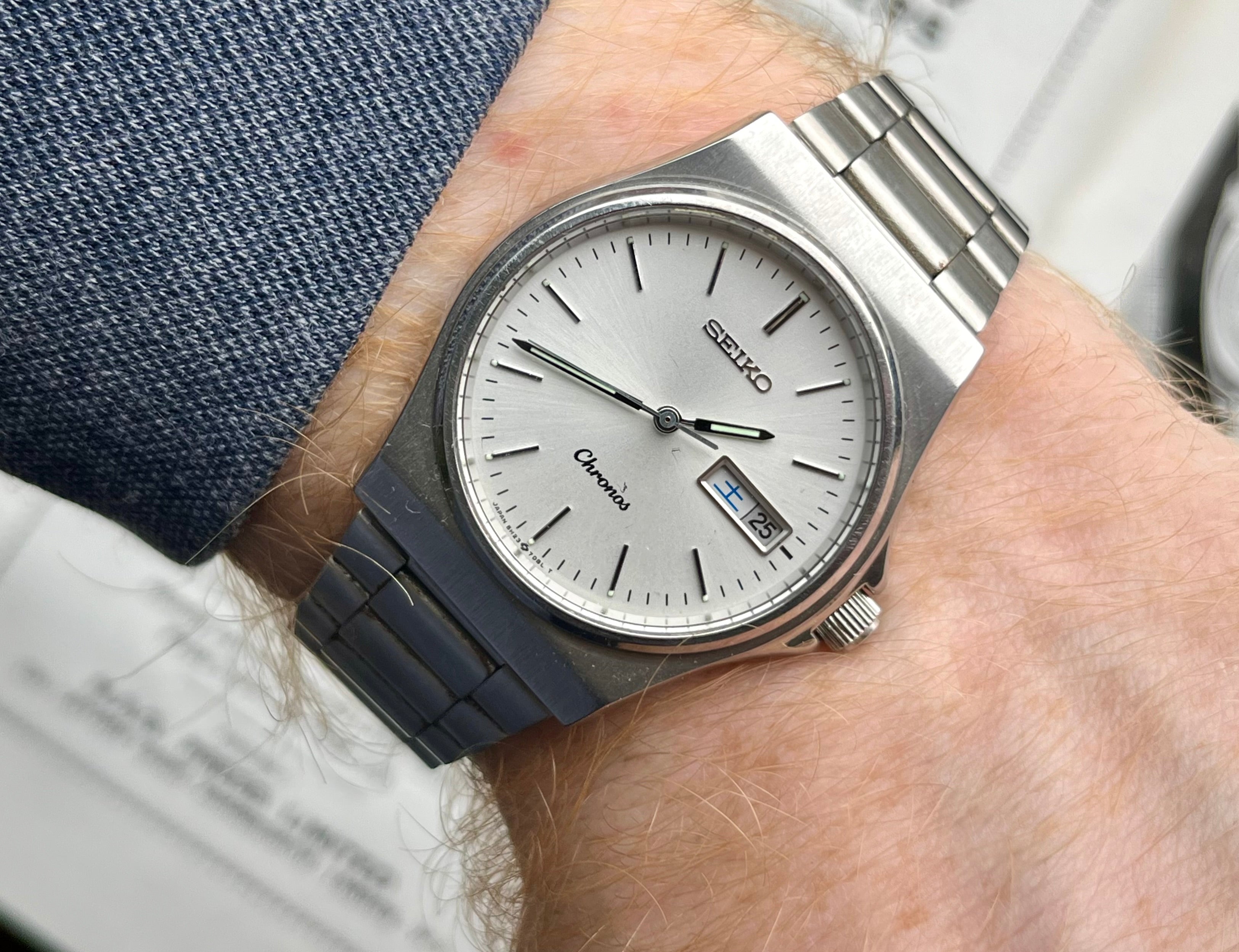 Seiko Chronos 5H23‑7D20 ブラック シルバー Seiko Chronos 5H23-7D20 – Studio Tokei