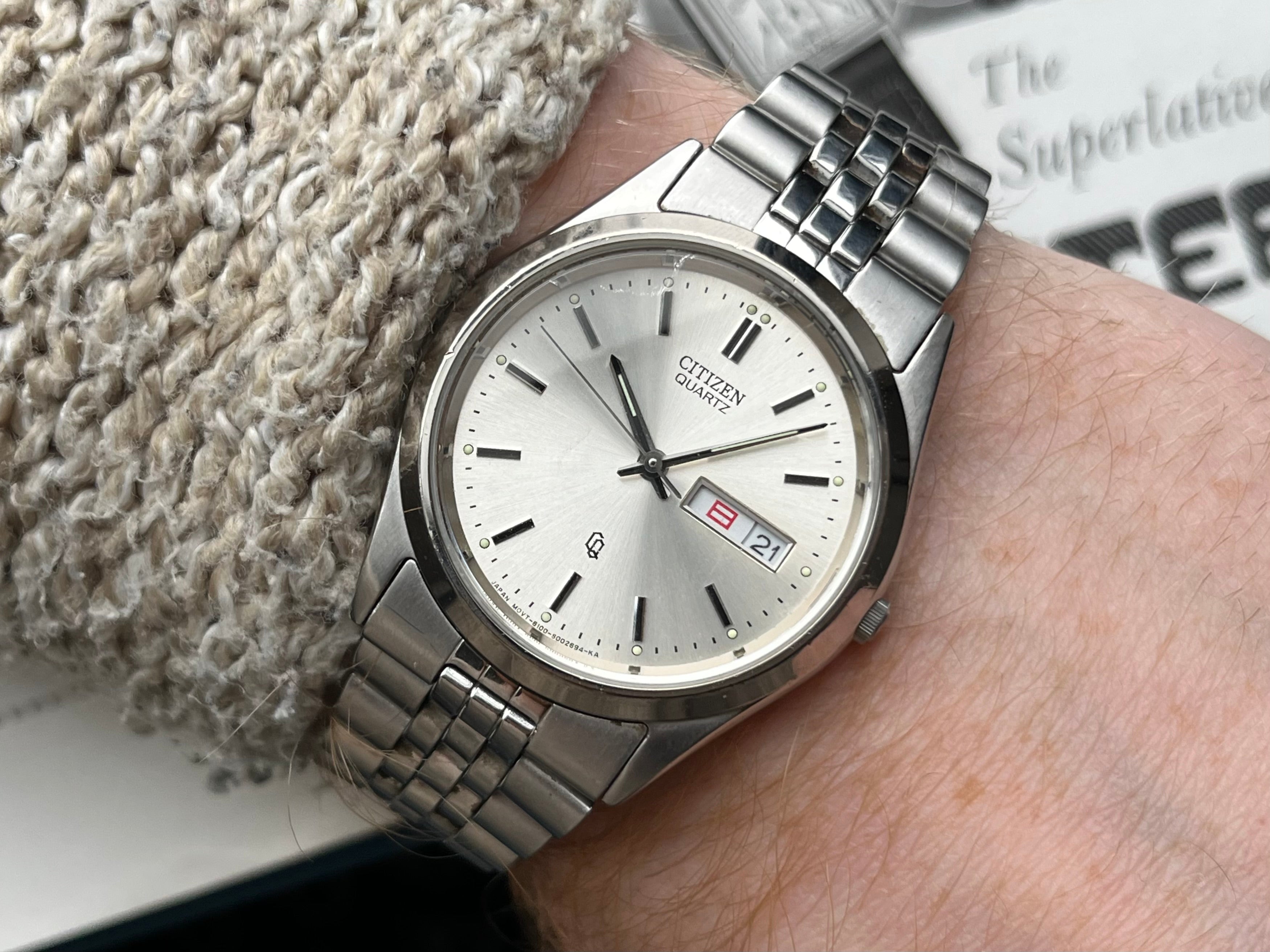 Vintage Citizen Crystron Datejust 6100-S96389 – WatchEra