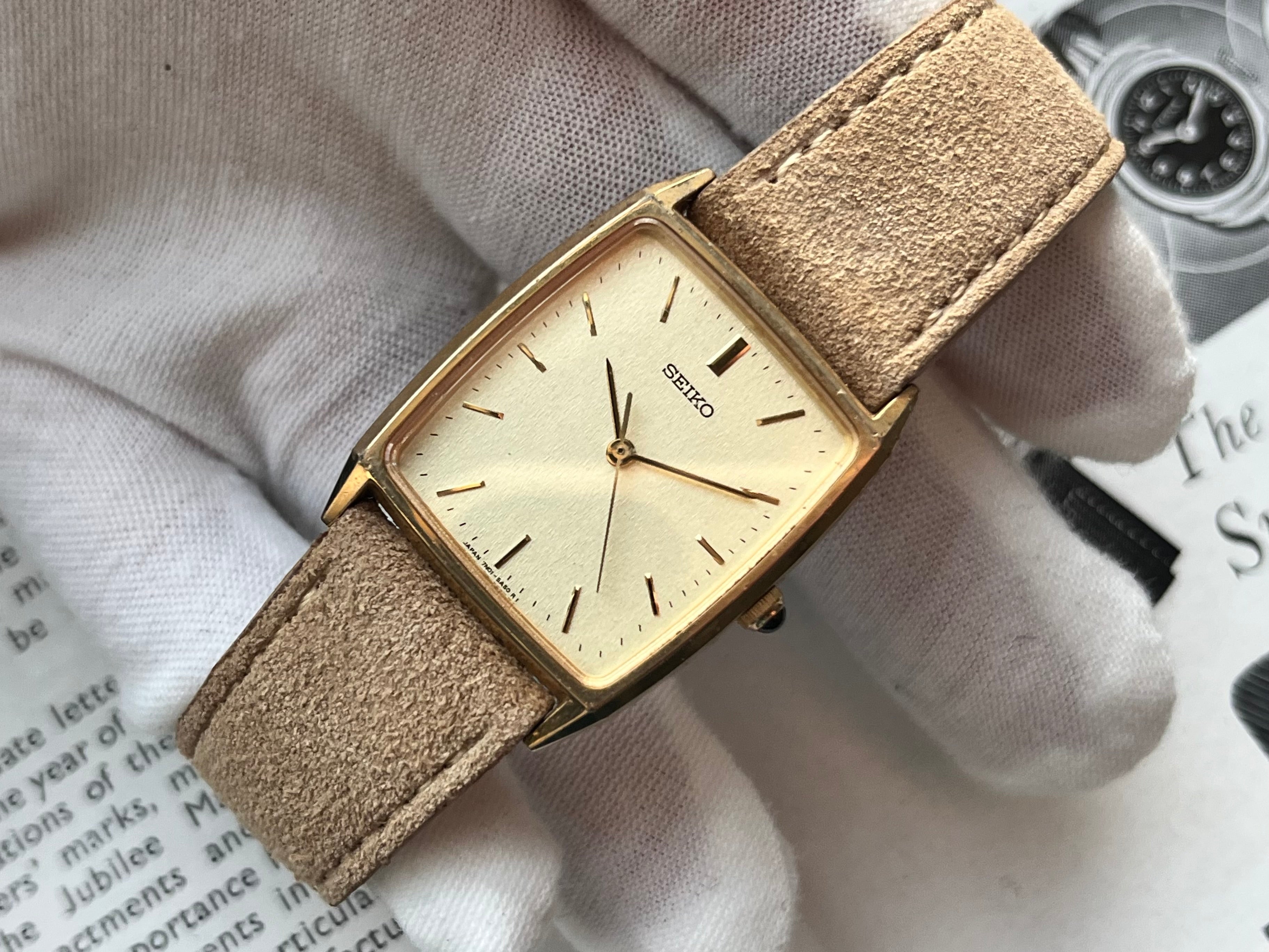 Vintage Seiko Tank 7N01-5A40 SGP 1990 Watch – WatchEra