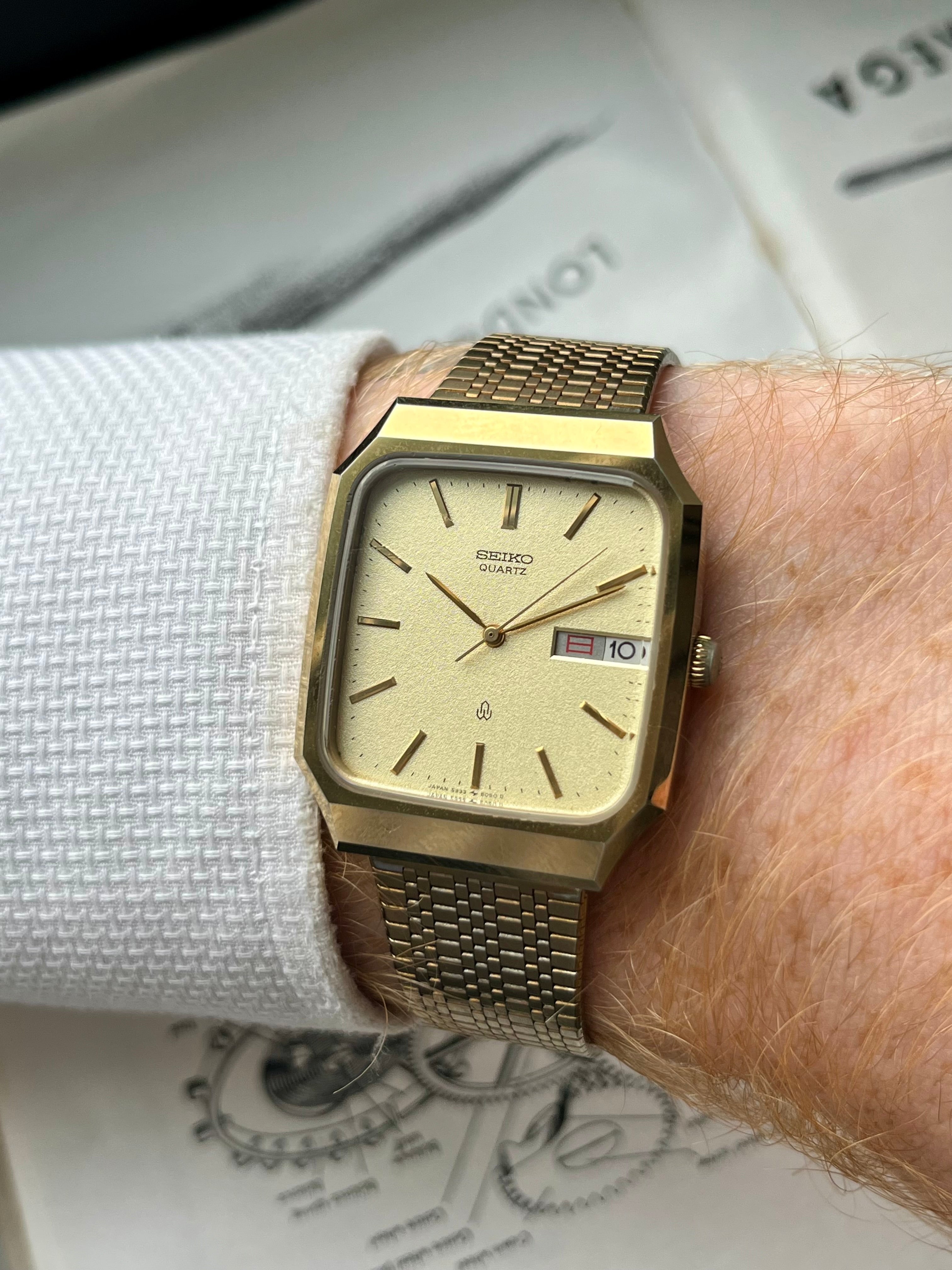 Vintage Seiko Seagull 5933-5080 'Hard Titanium Nitride' 1982