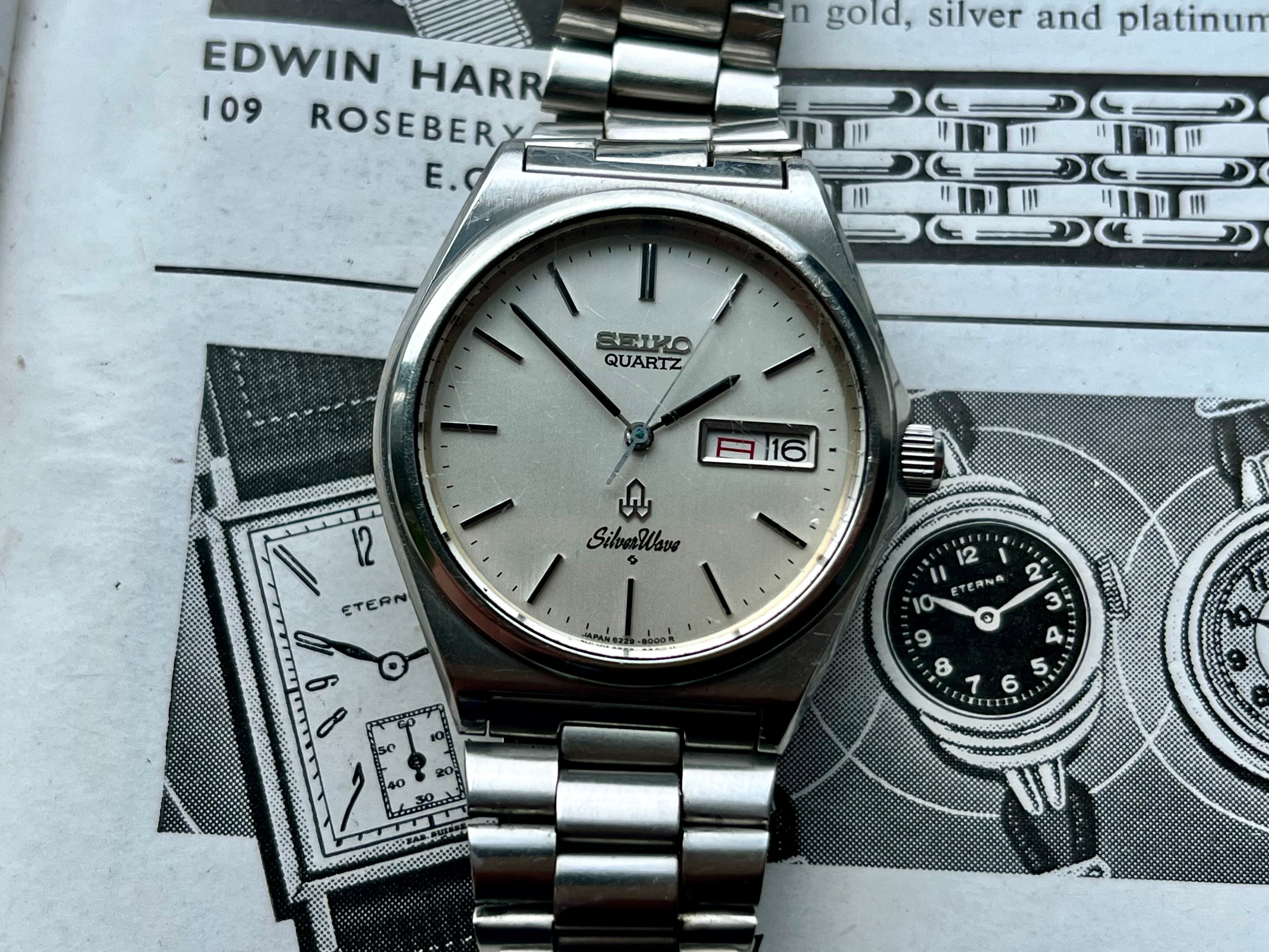WTS] Seiko SilverWave quartz 8229-8000, original blue dial