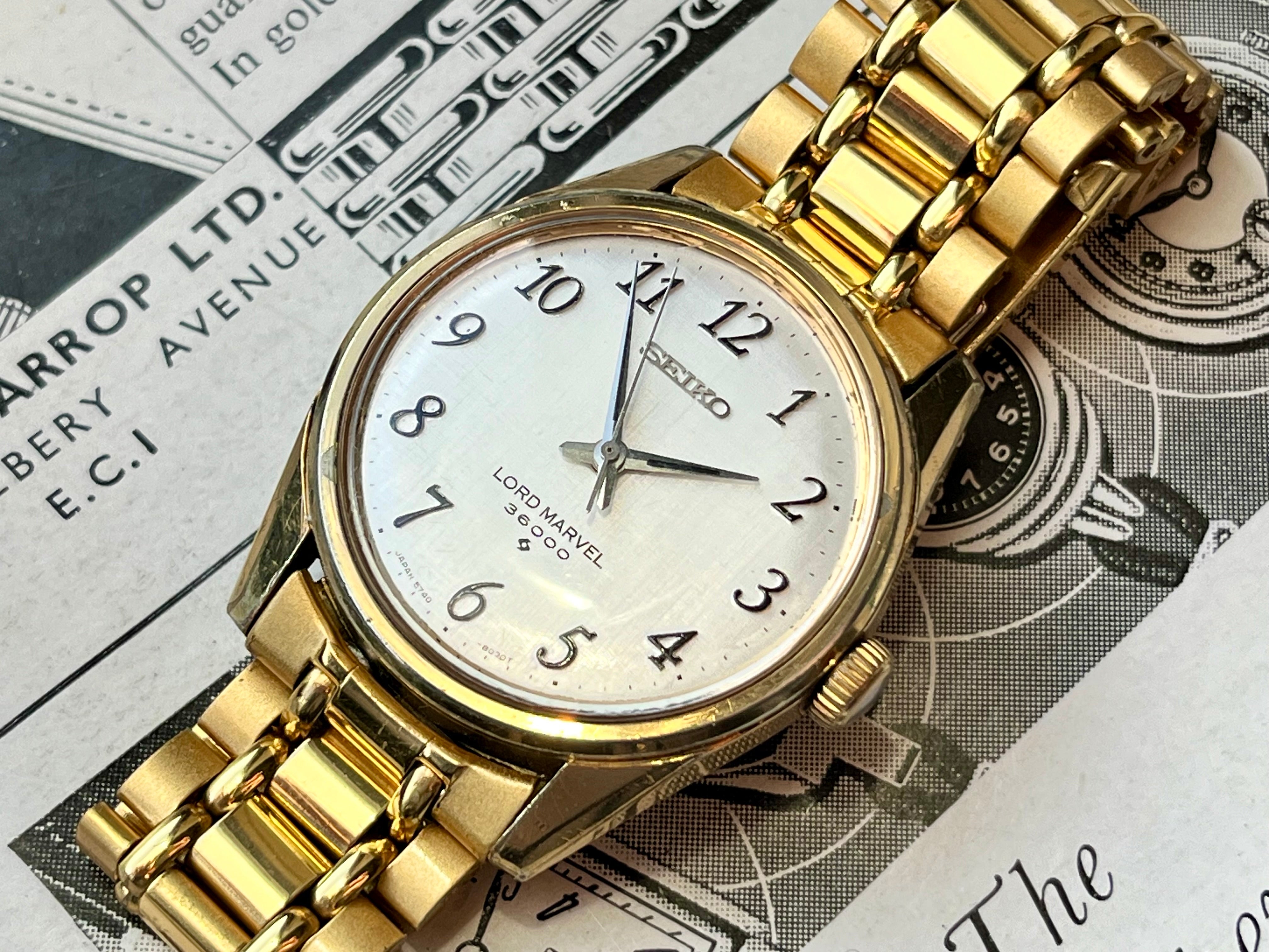 Vintage Seiko Lord Marvel Hi-Beat 'Arabic' 5740-8000 1973