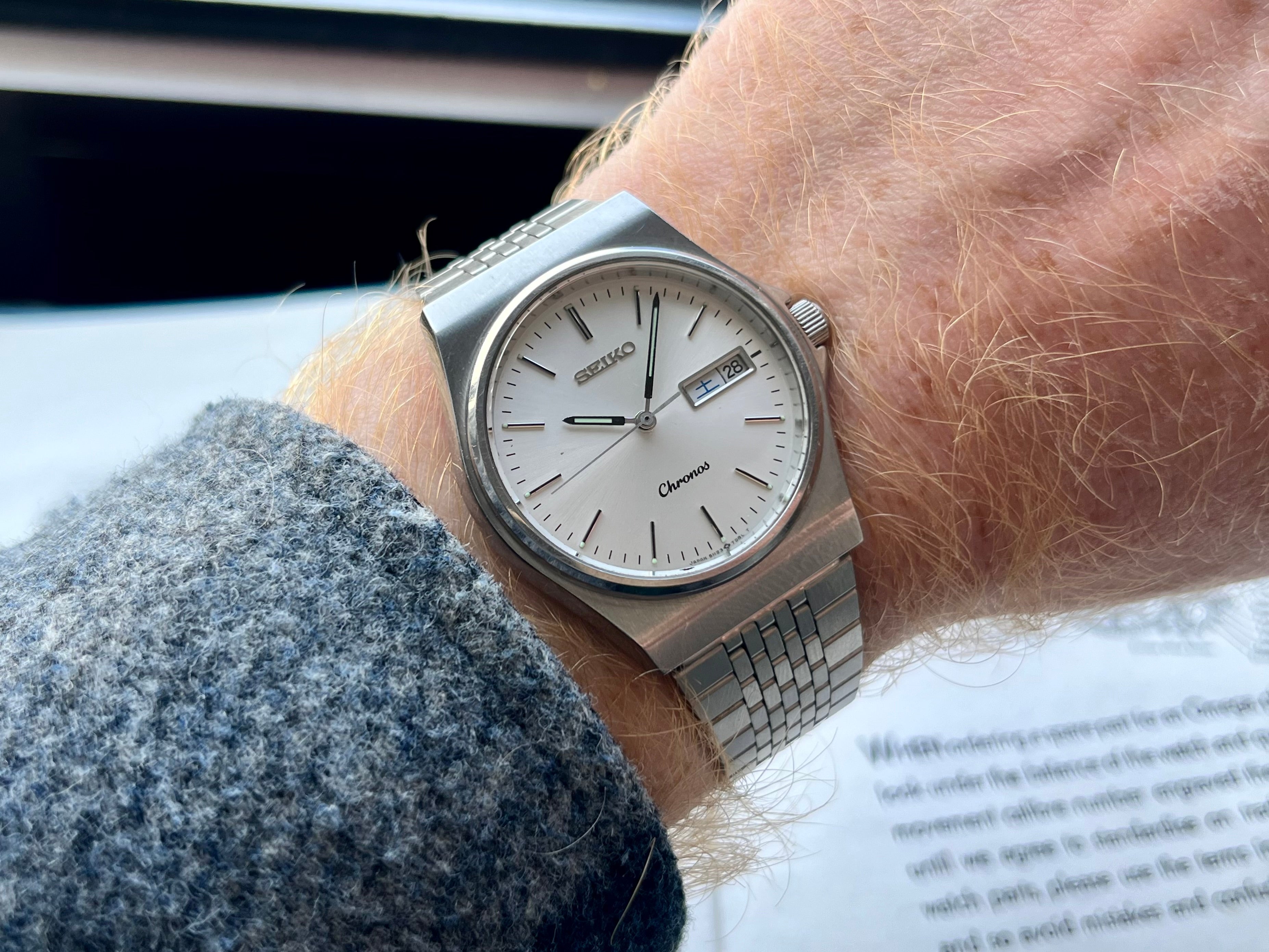 Vintage Seiko Chronos Watch 5H23-7D20 JDM Quartz 1981 Kanji