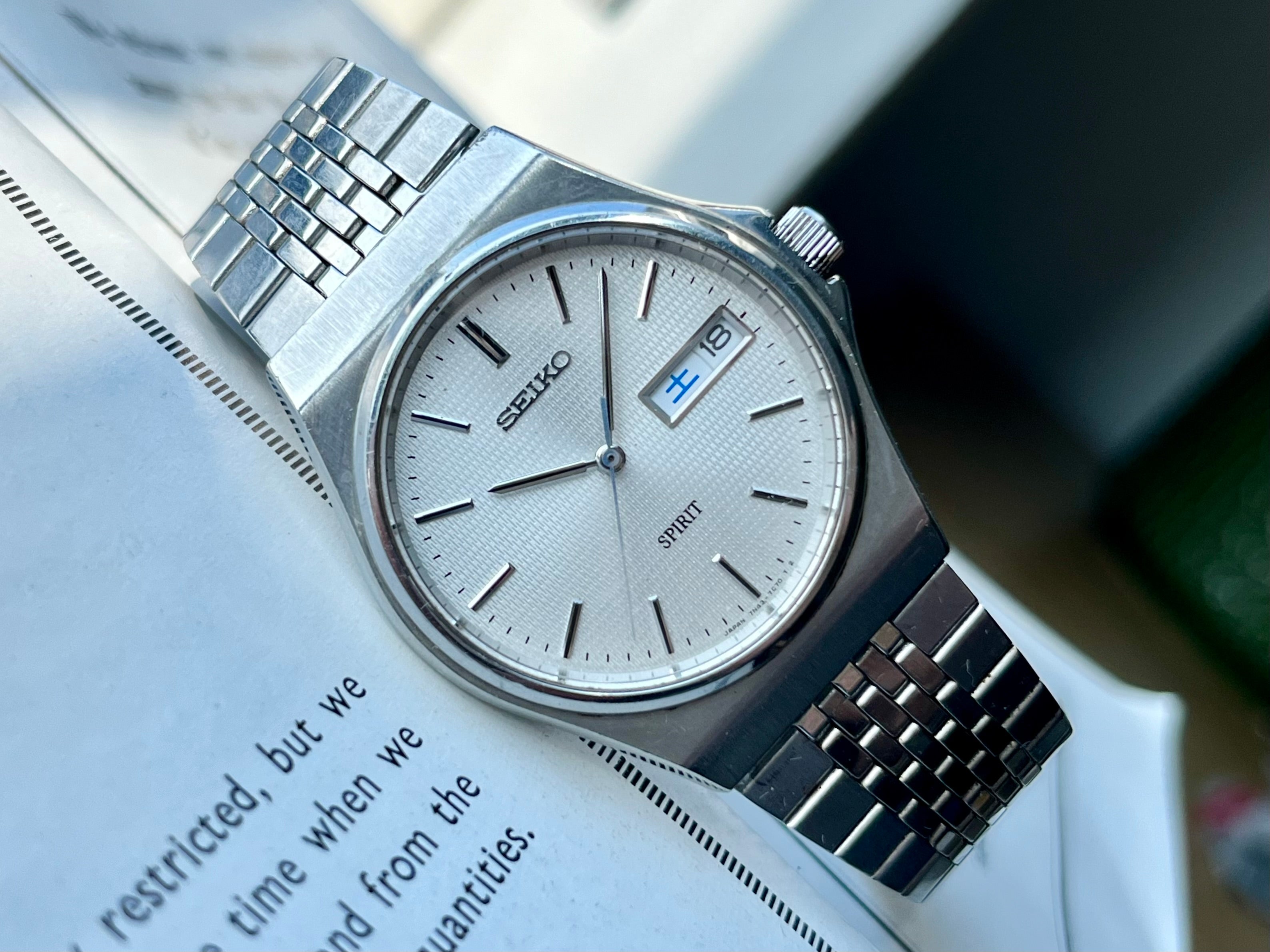 Vintage Seiko Spirit Graphite Dial 7N43-7B70 1989 JDM Quartz