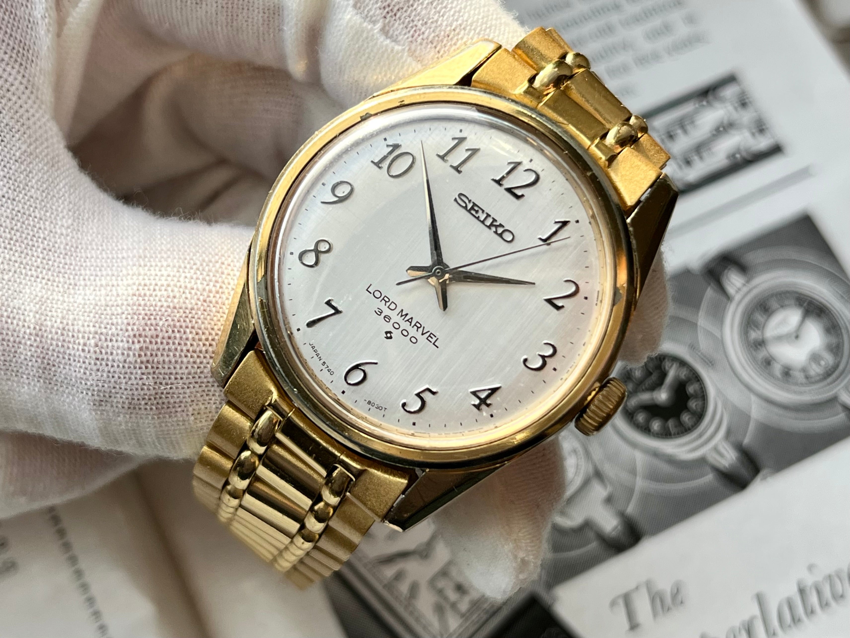 SEIKO LORD MARVEL 36000 SS 稼働品 5740-8000 セイコー ロードマーベル 36000 SS バーインデックス 手巻き