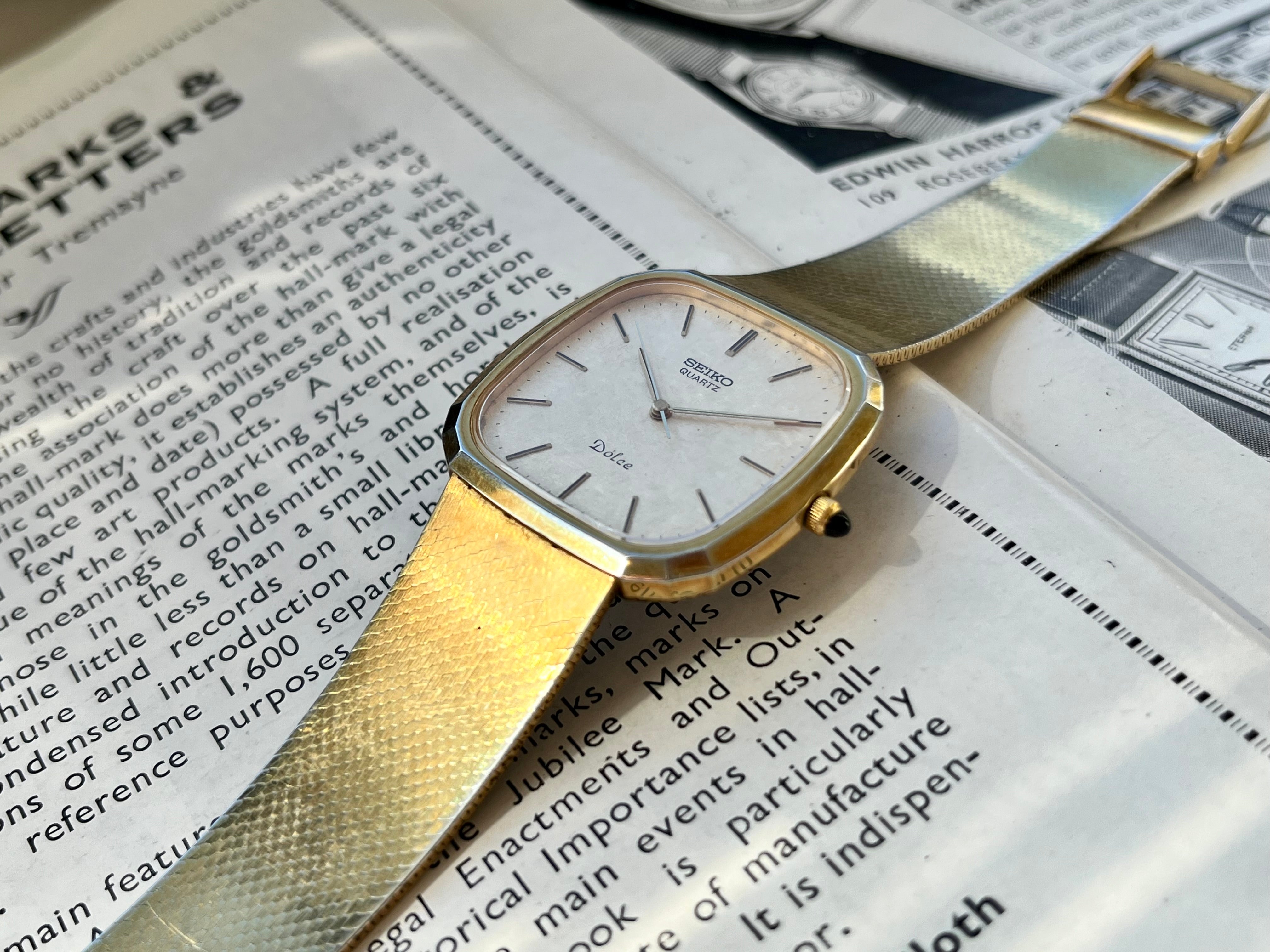 SEIKO セイコー DOLCE ドルチェ 6030-5200 1403 Vintage Seiko Dolce 6030-5200 Gold Flake 1981 – WatchEra