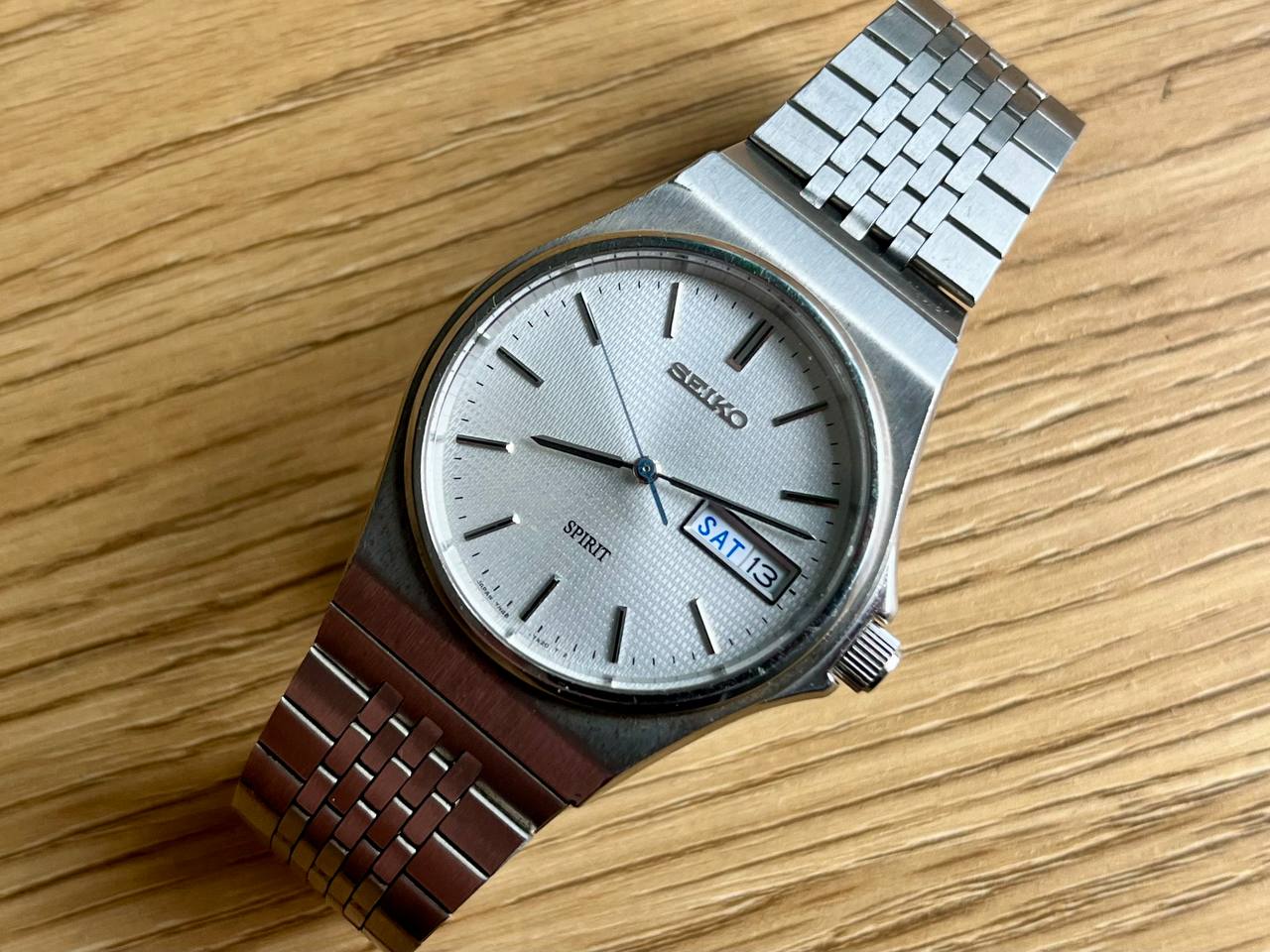美品 SEIKO SPIRIT 7N48-7A10 MENS QUARTZ JA-2787| セイコー スピリット 7N48-7A10 SS ラウンド ホワイト